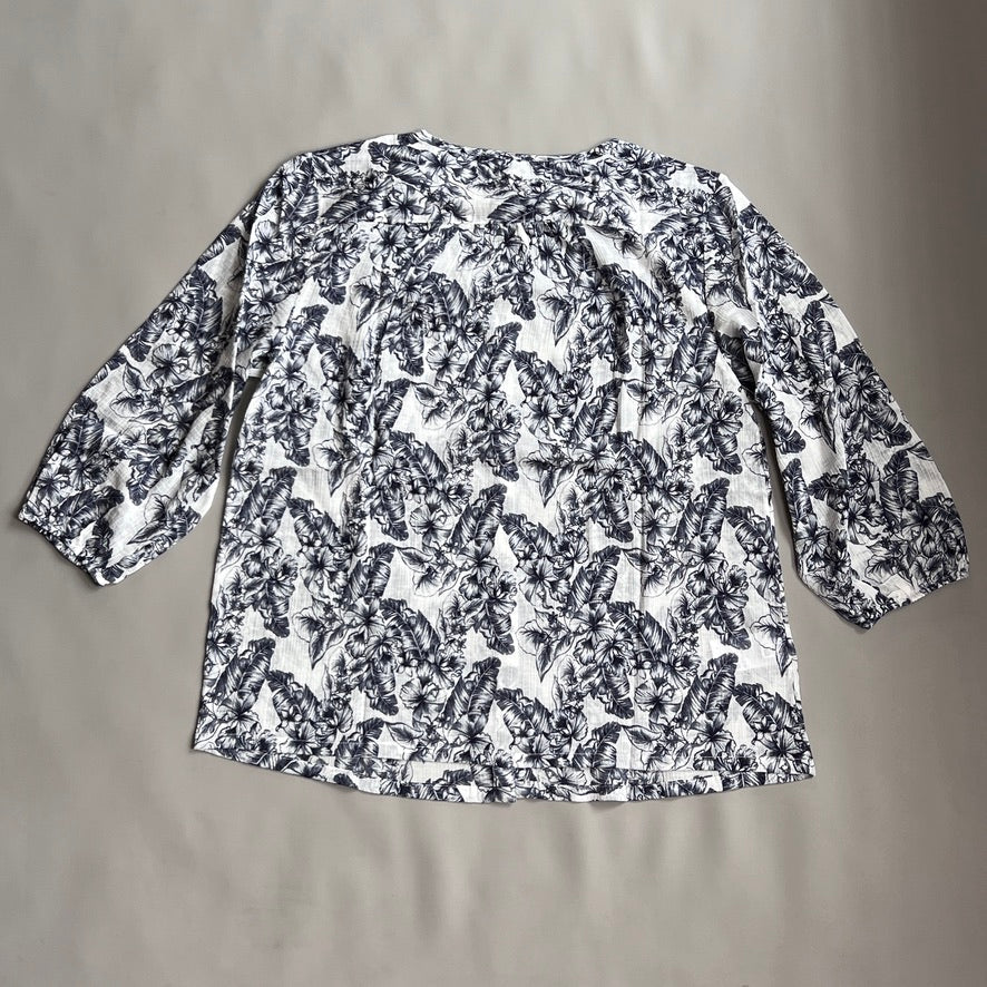 TOMMY BAHAMA Women's Tulia Blooms Top 3/4 Sleeve Coconut Size S (New)