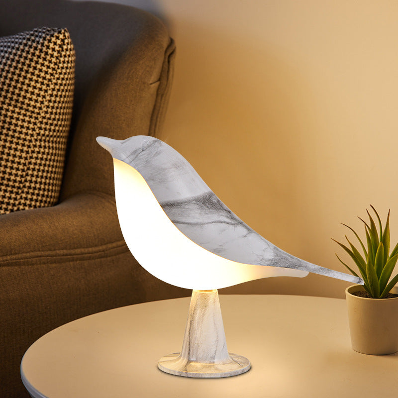 Creative Magpie Aromatherapy Lamp Car mounted Decorative Lamp Bedside Bird Night Lamp Three color Touch Charging Atmosphere Table Lamp