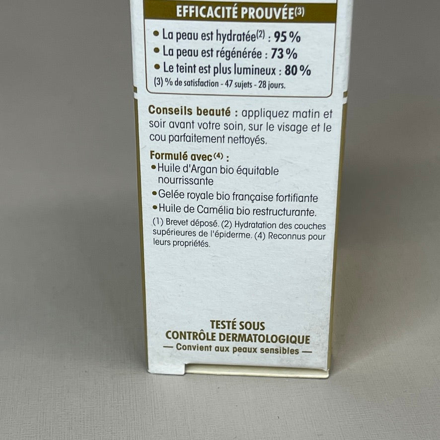 SO BIO etic Precious Argan Moisturizing Regenerating Face Serum Organic Anti-Aging & Firming for Dry Skin & Deep Hydration 1 fl oz (New)