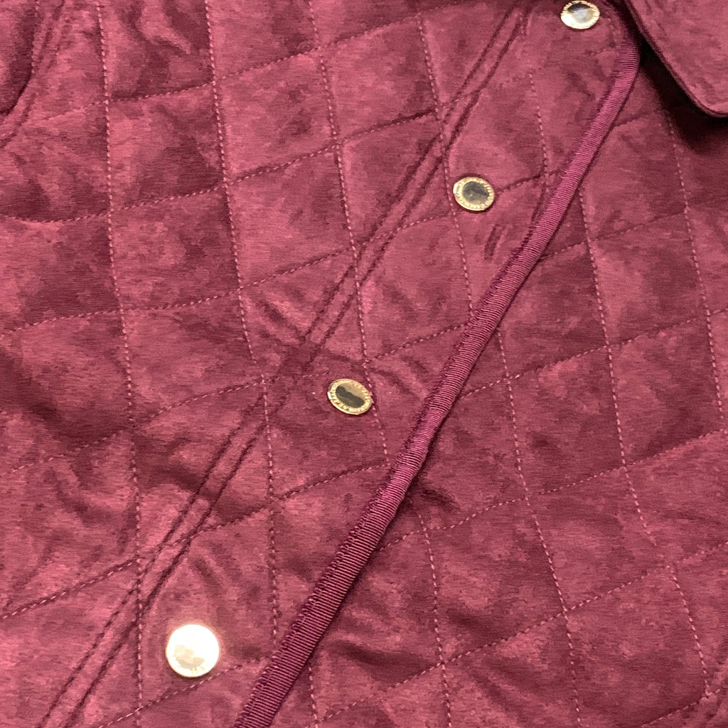 BRIDGE HAMPTON ISSAC MIZRAHI LIVE! Faux Suede Coat Full Snap Up Spiced Wine Sz 3X