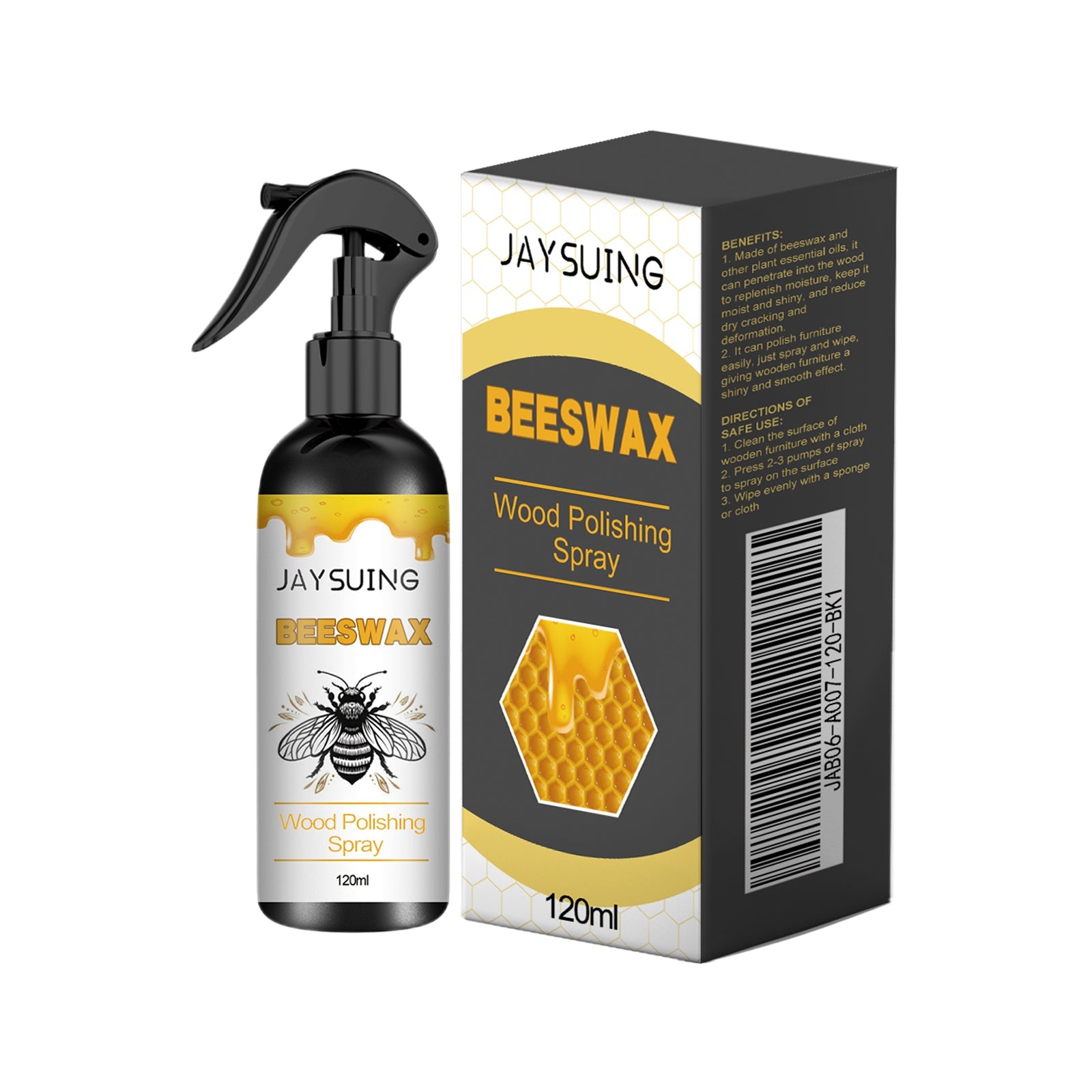 Beeswax Wood Polishing Spray, Furniture Floor Polishing Scratch Renovation Care Spray