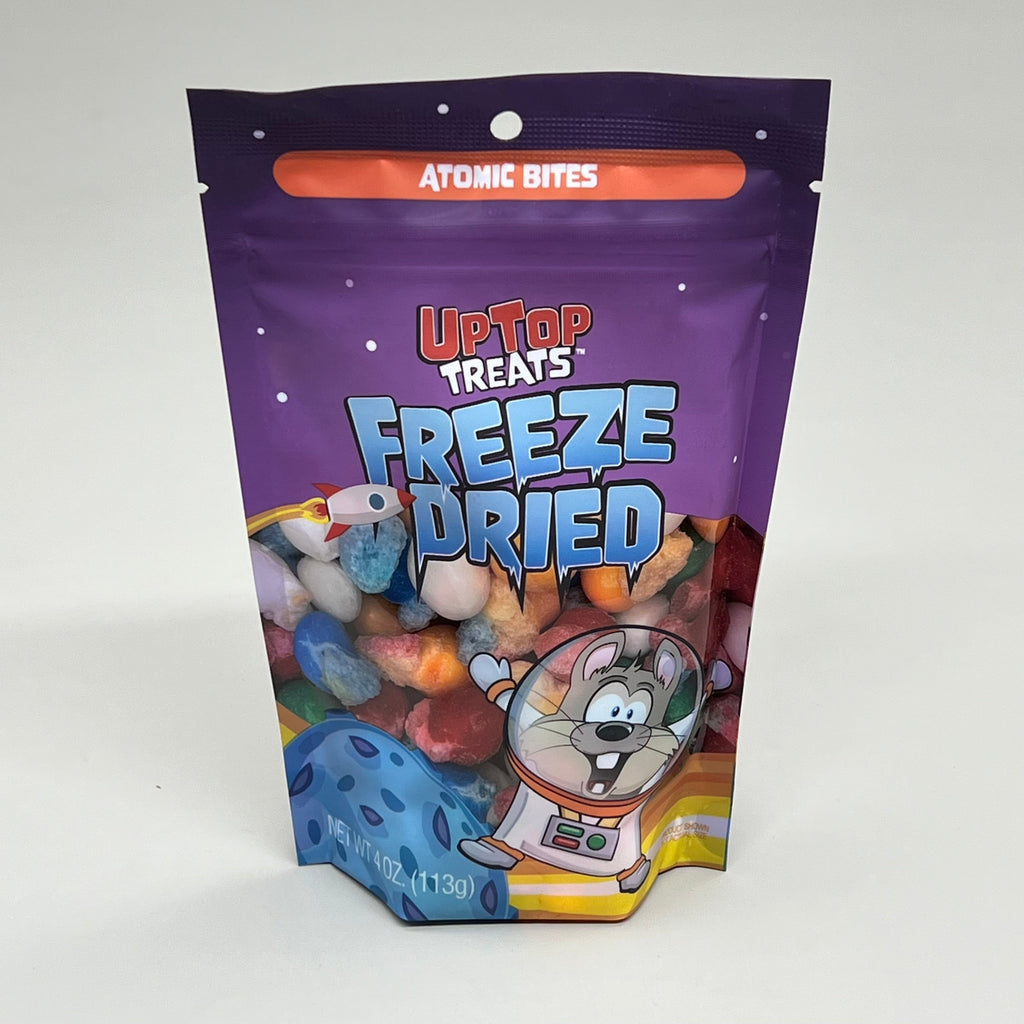 UPTOP TREATS (3 PACK) Atomic Bites Freeze Dried Candy 5 Flavors 4.0 oz BB 01/26