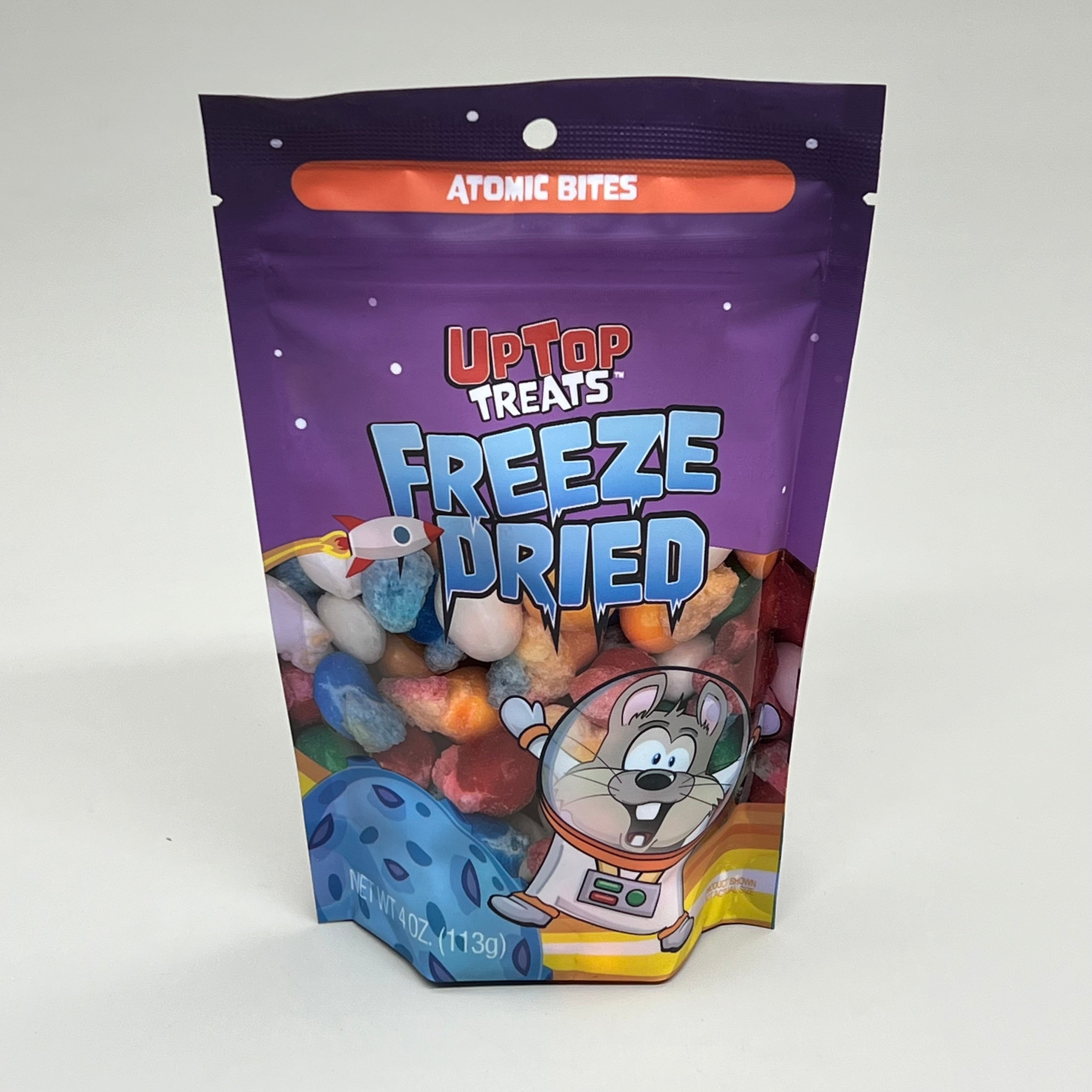 UPTOP TREATS (3 PACK) Atomic Bites Freeze Dried Candy 5 Flavors 4.0 oz BB 01/26