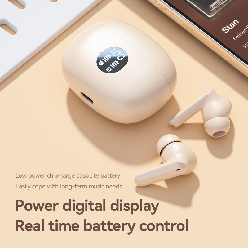 M69 Wireless Bluetooth Earphones In Ear Mini Long Range Sports Noise Reduction Universal Digital Display Earphones