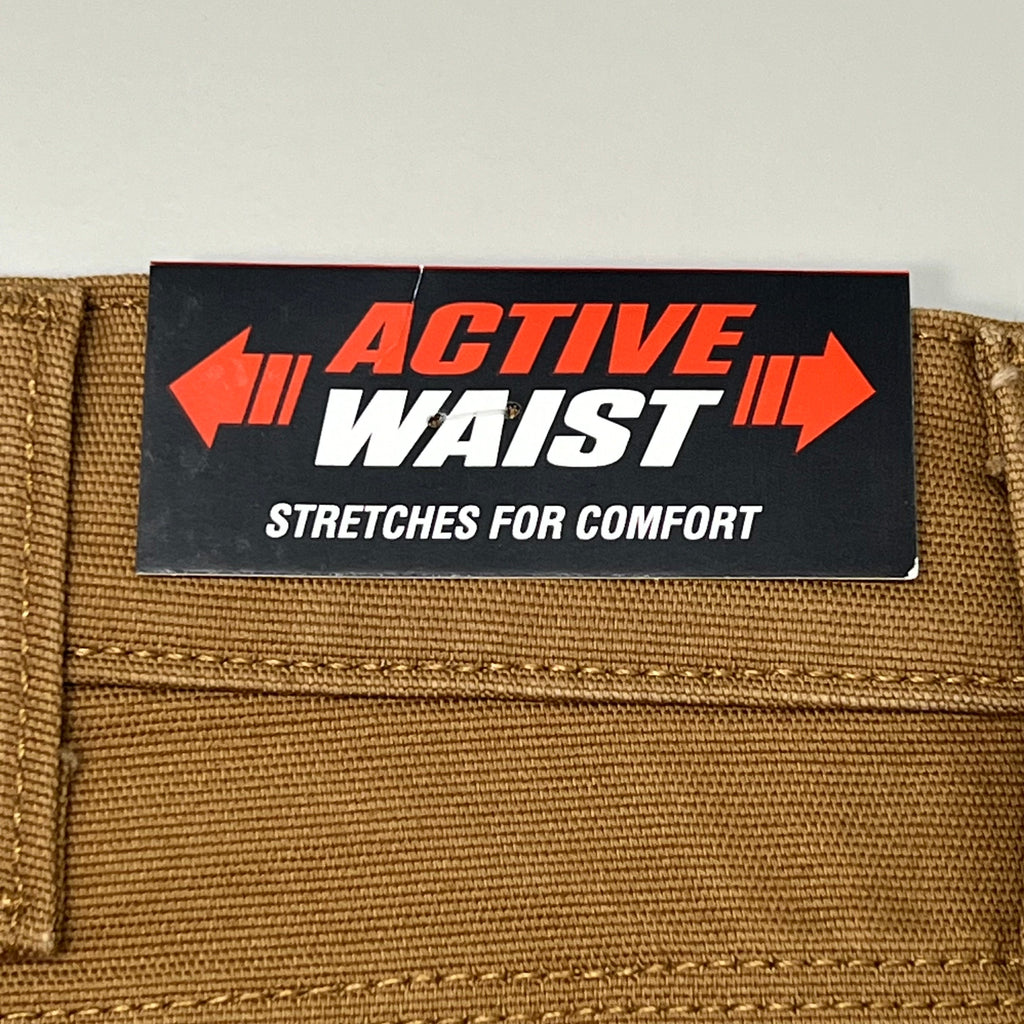 DICKIES Flex Regular Fit Double Knee Pant Men's Sz 42X32 Stonewashed Brown Duck