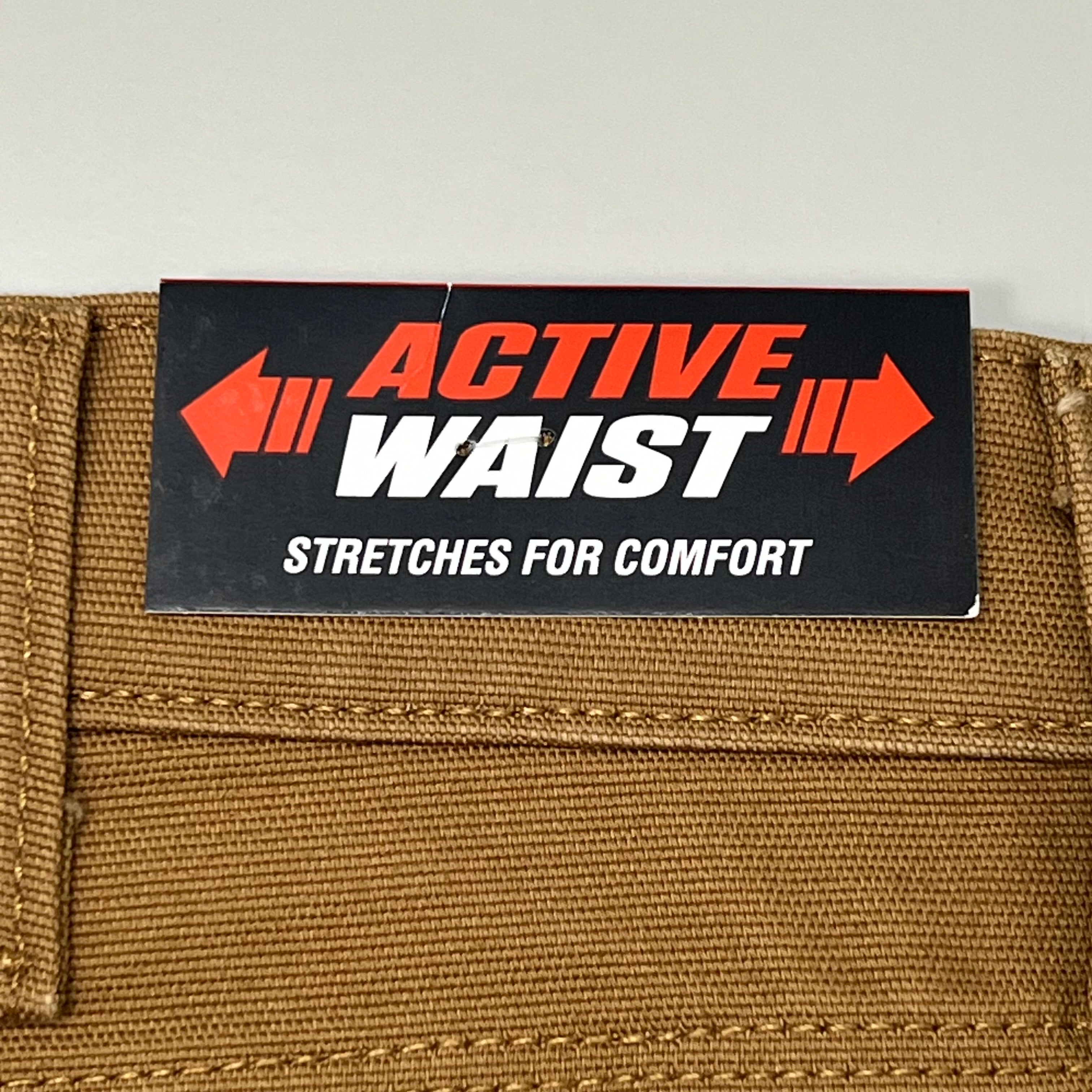 DICKIES Flex Regular Fit Double Knee Pant Men's Sz 42X32 Stonewashed Brown Duck