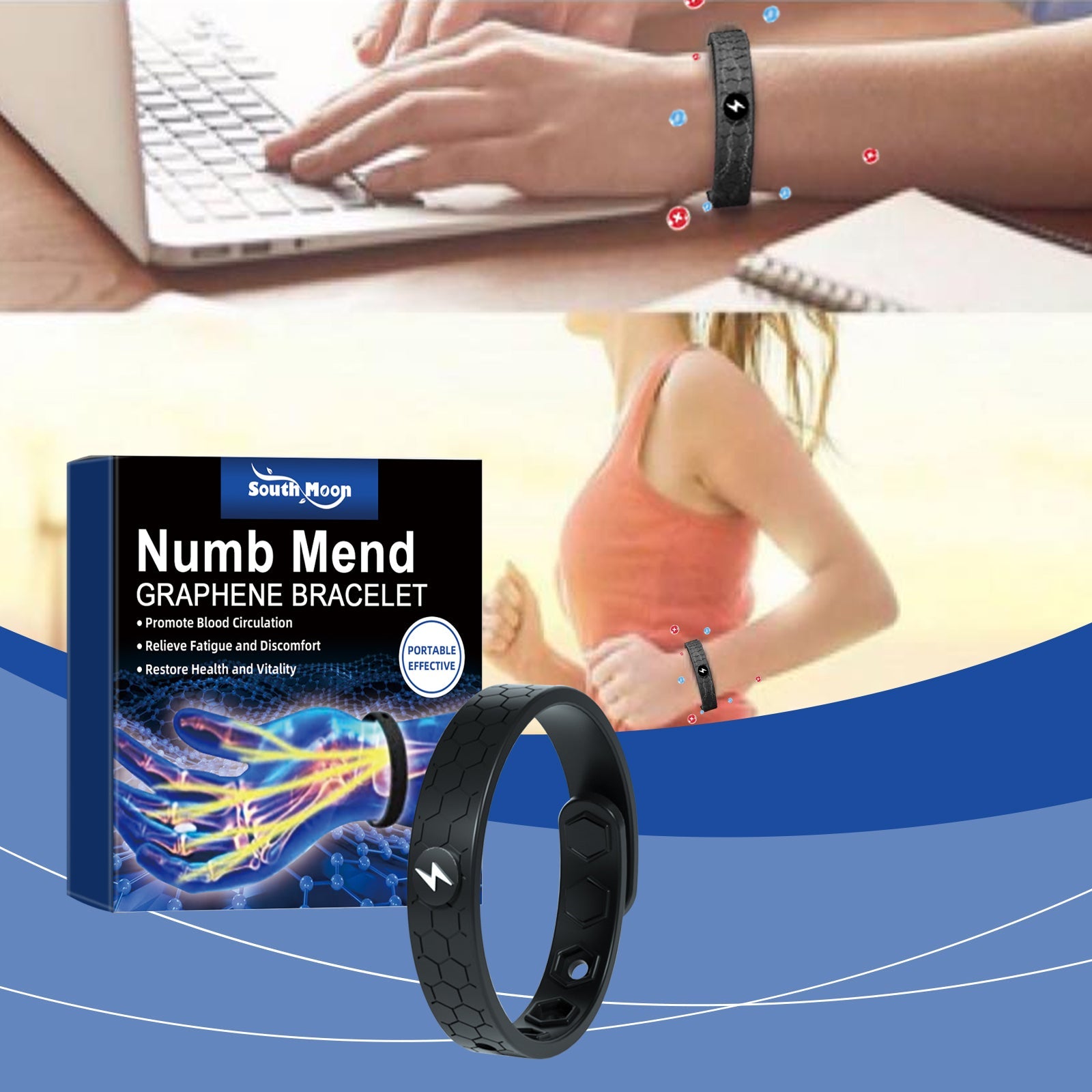 South Moon Body Care Bracelet Gentle Care To Ease The Burden Of The Body Portable Fashion Care Bracelet