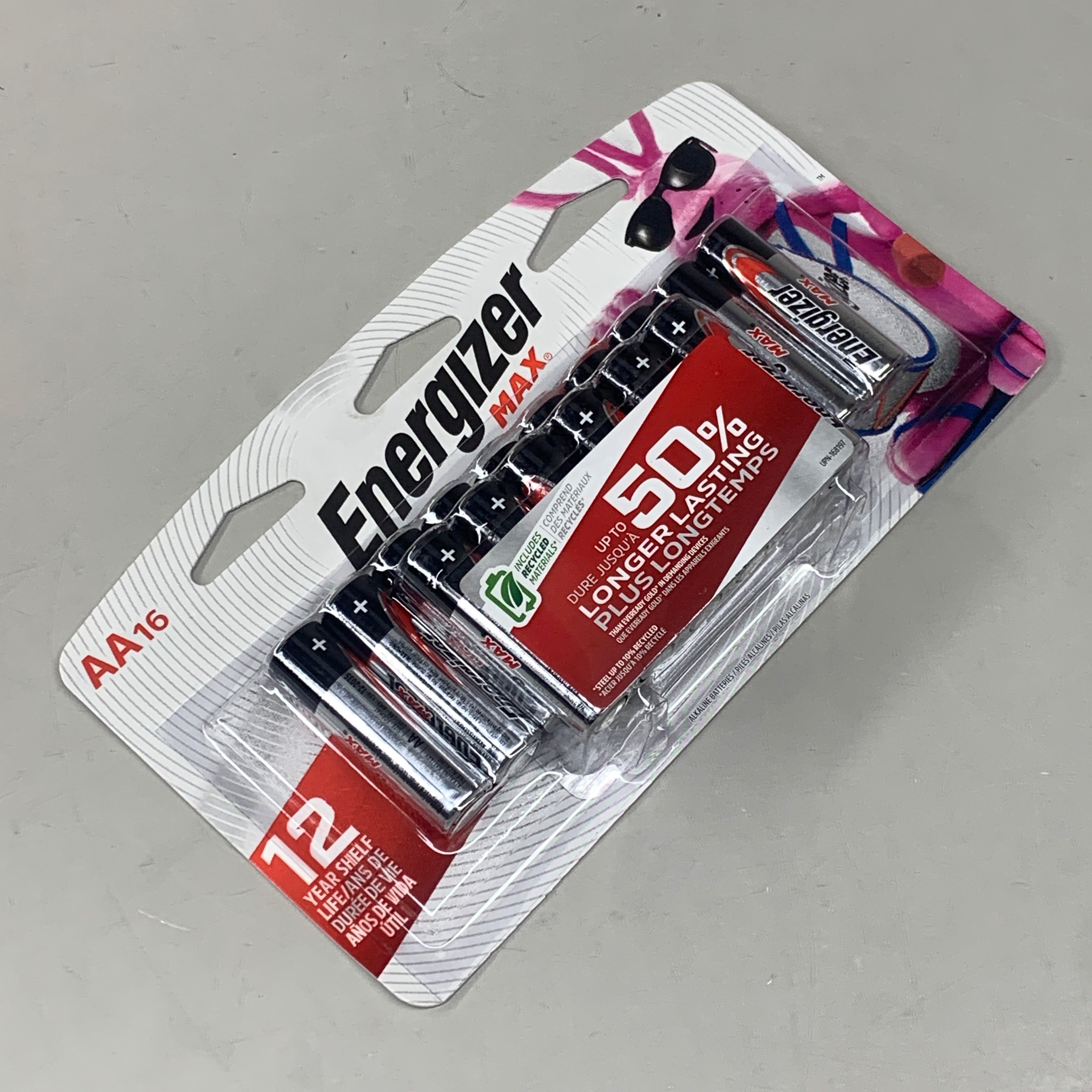 ENERGIZER MAX AA Alkaline Battery (16 Total Batteries) E91LP-16