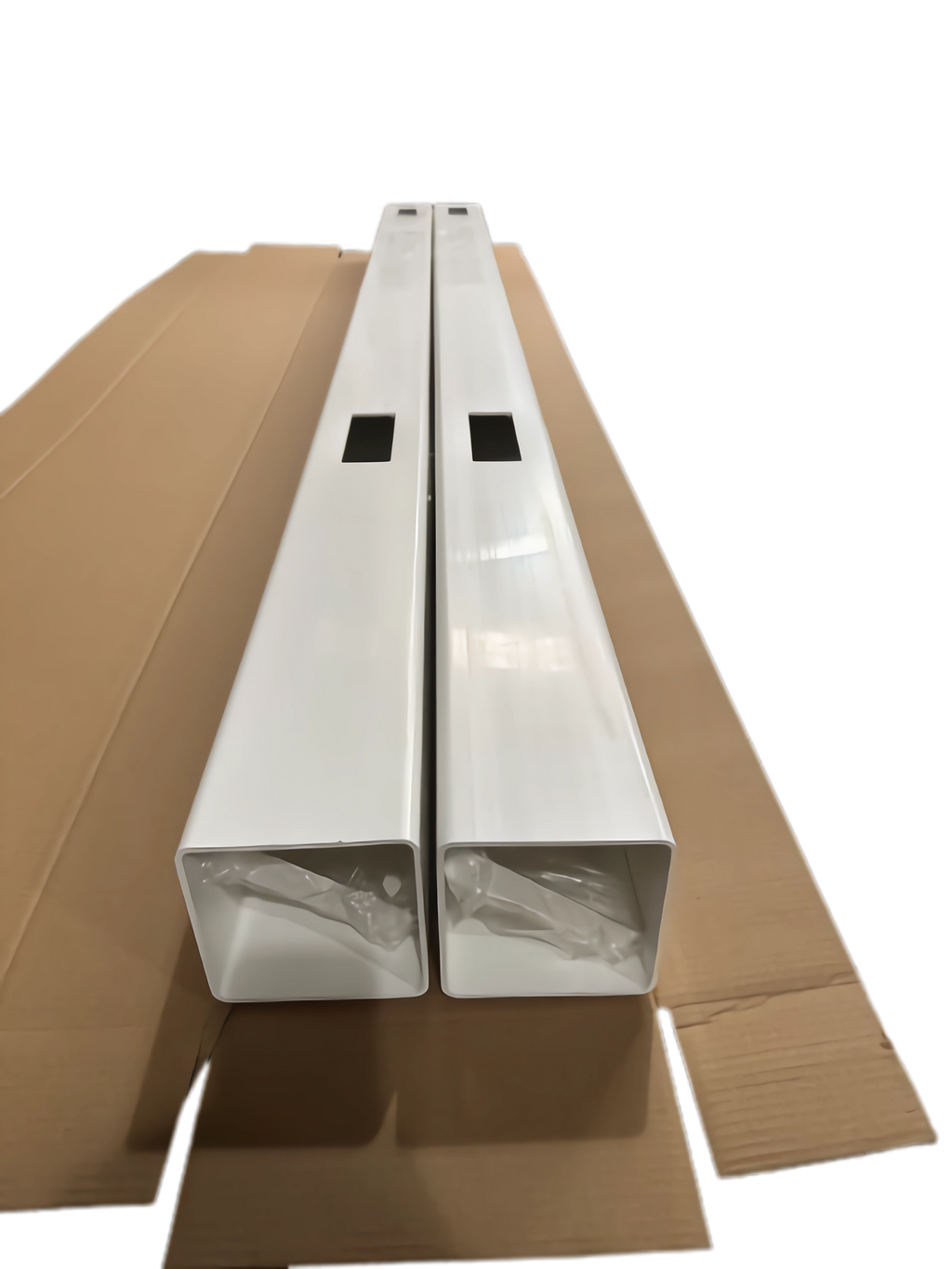 Line Post for White Vinyl Routed Fence Caps Included set of 2