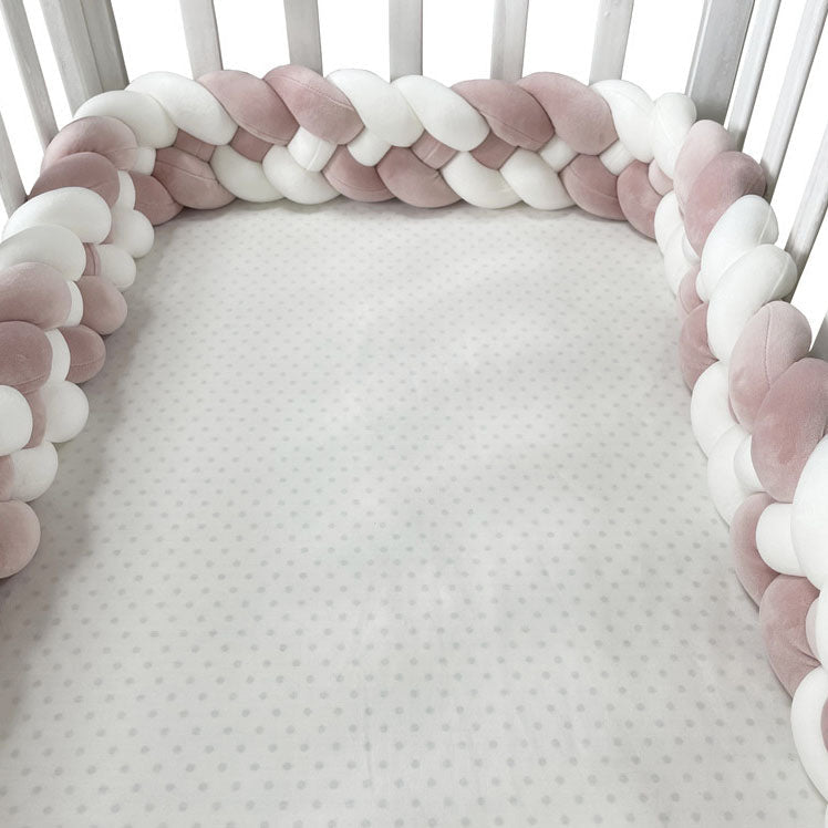 Woven baby bed surround anti-collision strip four strand Fried Dough Twists braid wrapped around the bed surround ins baby child