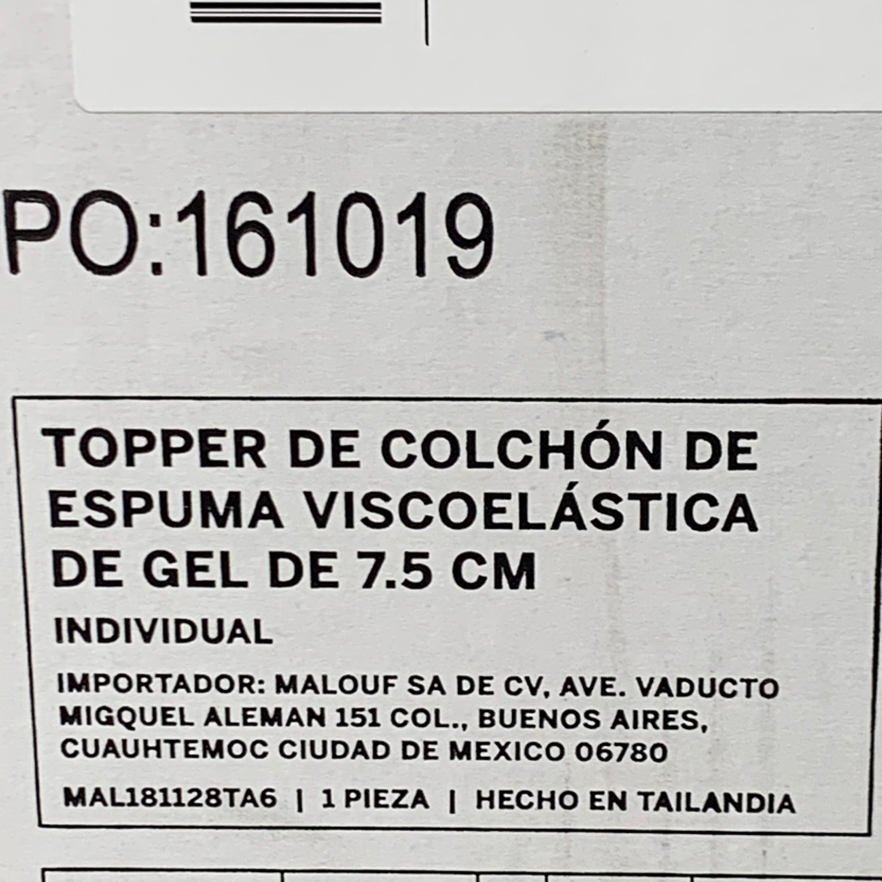 LUCID 3" Gel Memory Foam Mattress Topper Twin Blue LU30TT30GT New