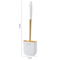 Luxury Toilet Brush Wall Mounted Holder Silicone Flat Head Cleaning Brush Corner Gap Cleaner
