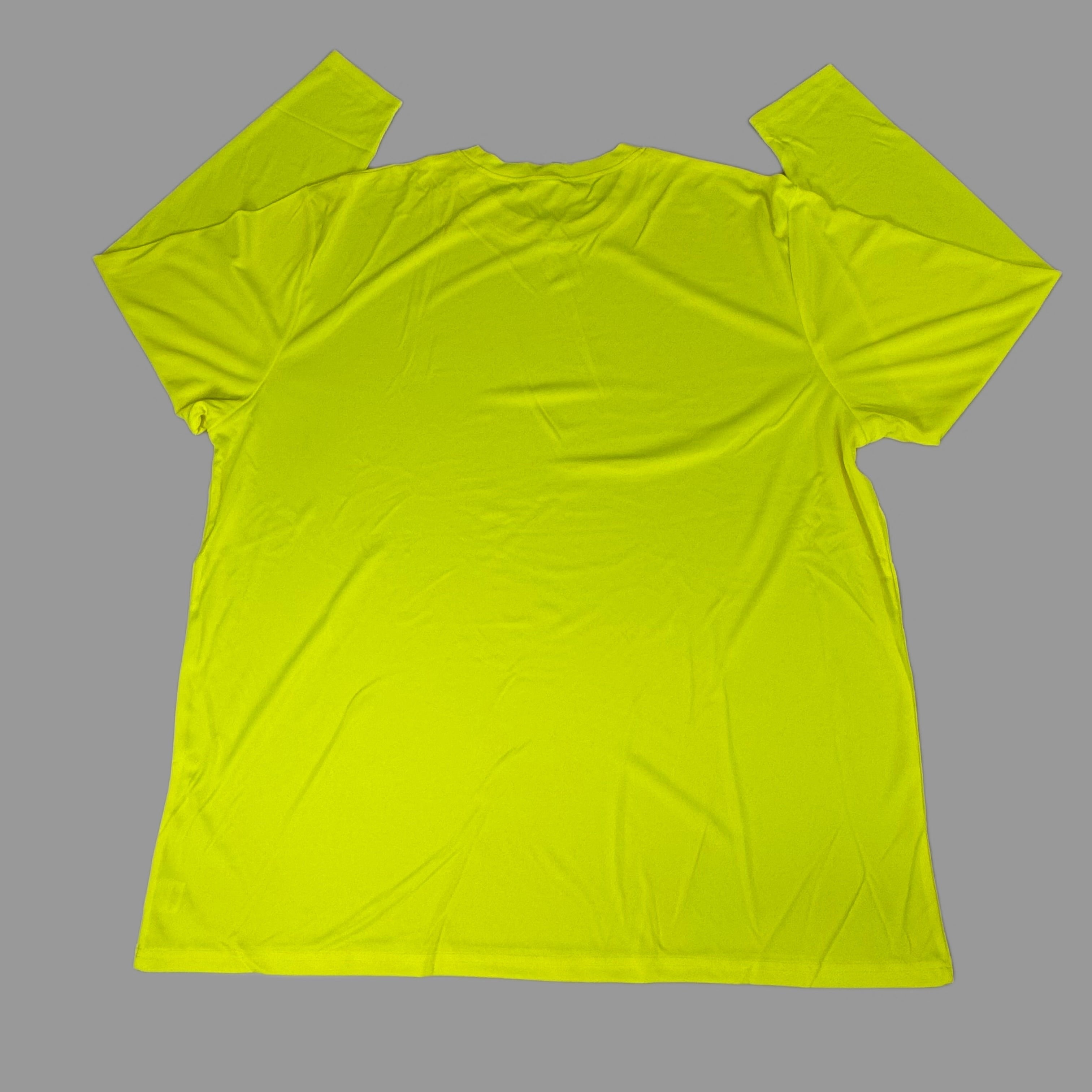 EG-PRO (5 PACK) Long Sleeve High Visibility Shirt 100% Poly SZ 2X Safety Yellow