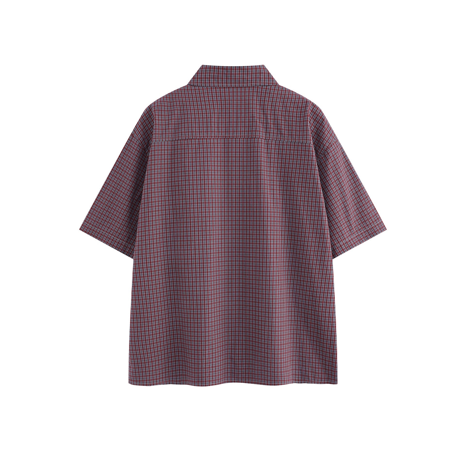 Checkered short sleeved shirt for men and women