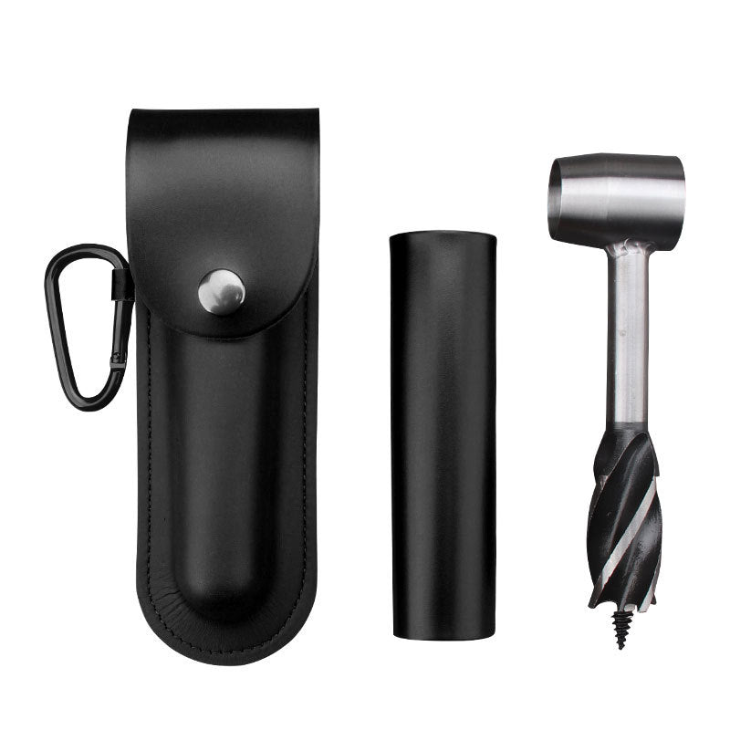 Outdoor Survival PU Punching Tool Wood Drill Birch Water Intake Outdoor Stainless Steel Drill Bit Support Drill Set