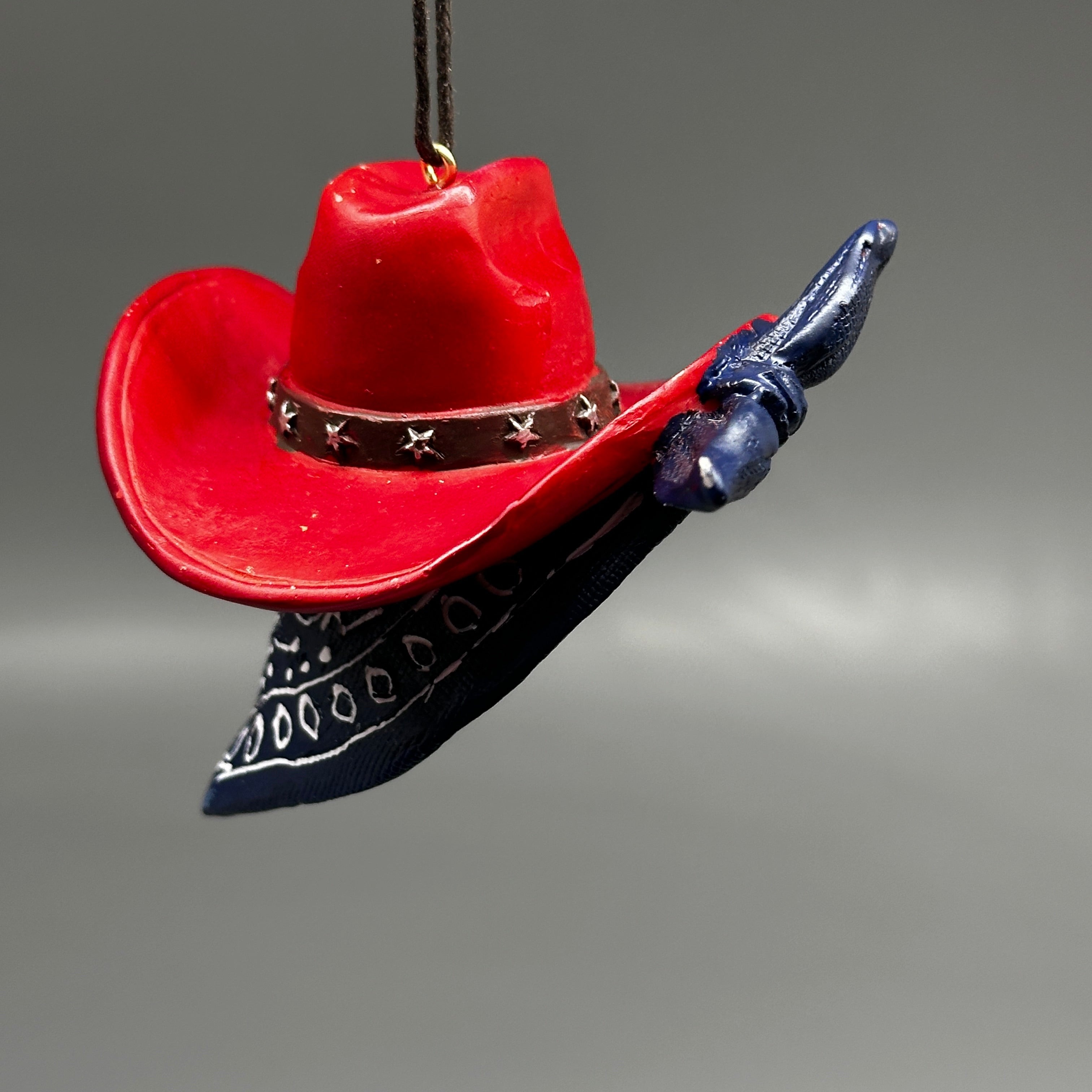 KURT S. ADLER Western Cowboy Hat Christmas Ornament E0959