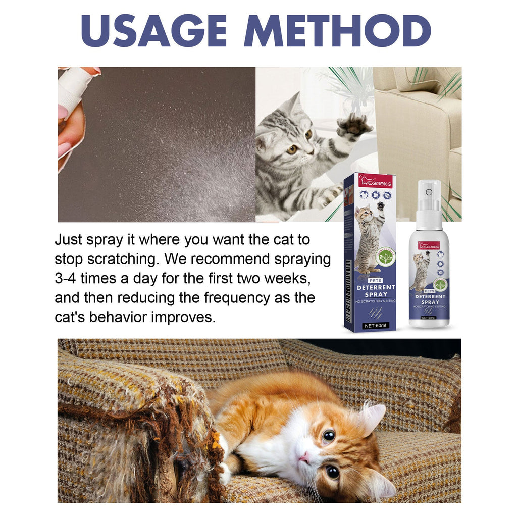 Pet Anti-Scratch Spray Exclusion Zone Set Up Spray Cat And Dog Scratching Door Sofa Anti-Scratch Solution