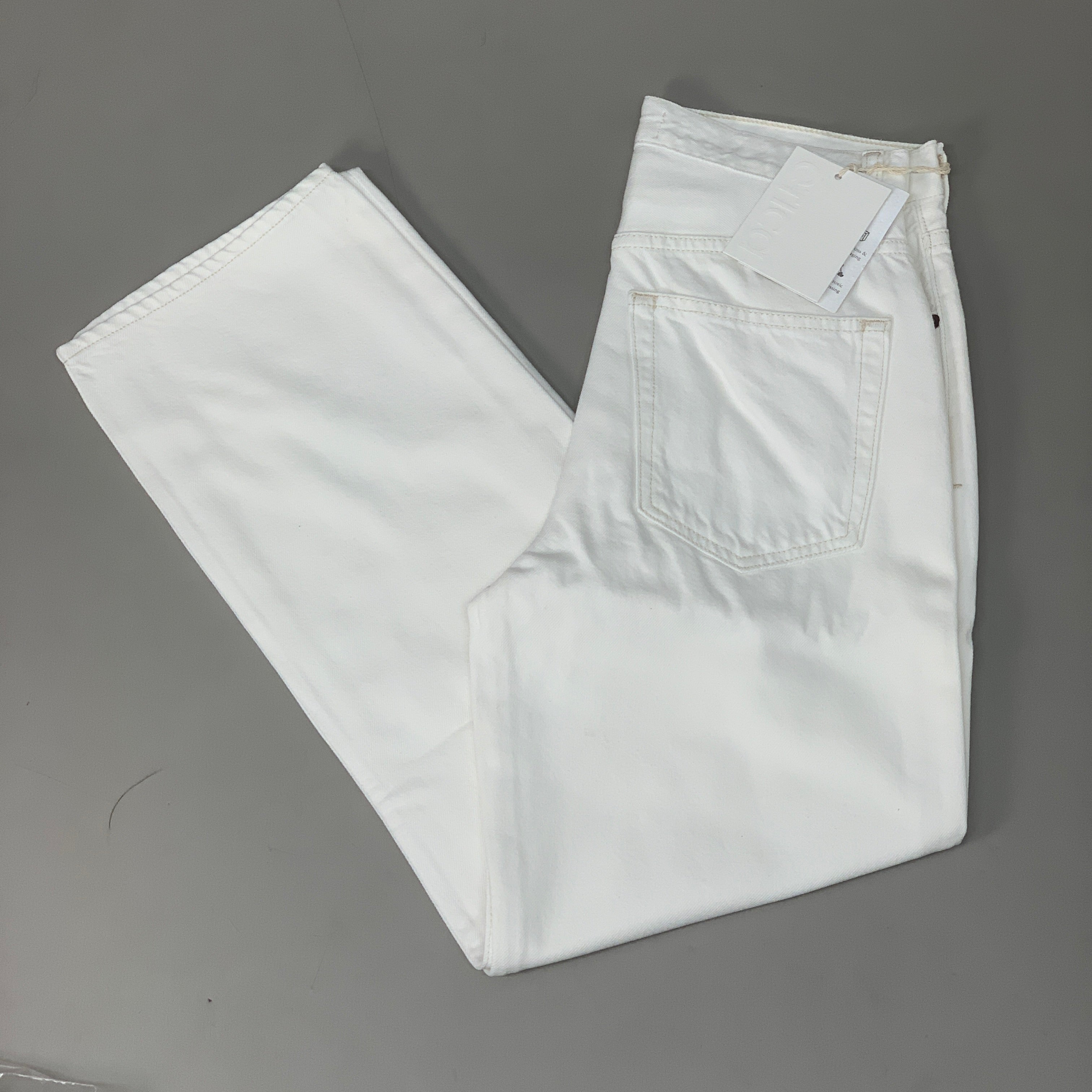 ETICA Tyler High Waist Straight Leg Ankle jeans Vintage White Size 25 EW180114A