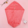 Super absorbent double-layer thickened coral velvet quick drying hair towel, shower cap, and headband towel