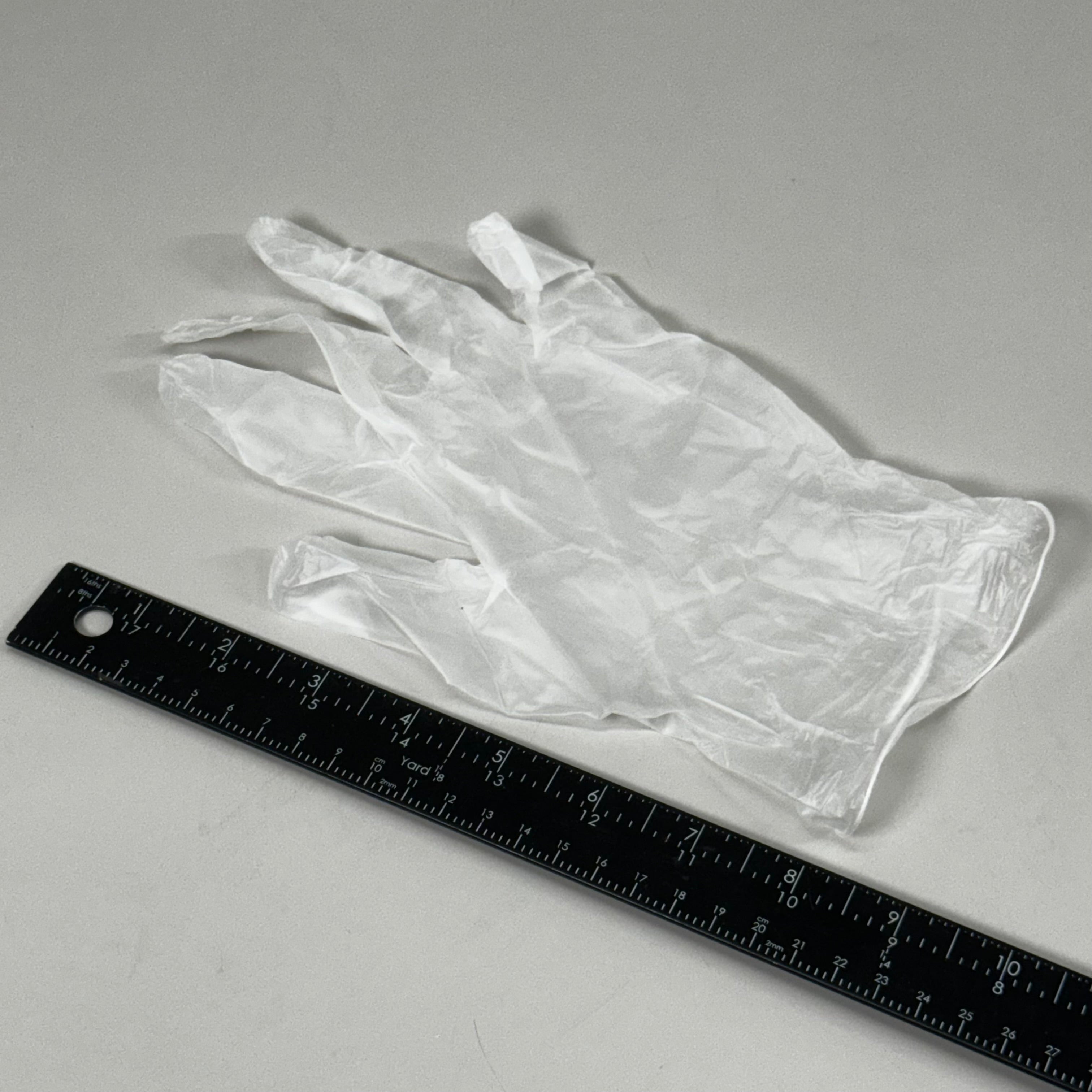 STAUFFER (10 PACK, 1,000 Total) Gloves & Safety Powder-Free Clear Vinyl Sz L R400I