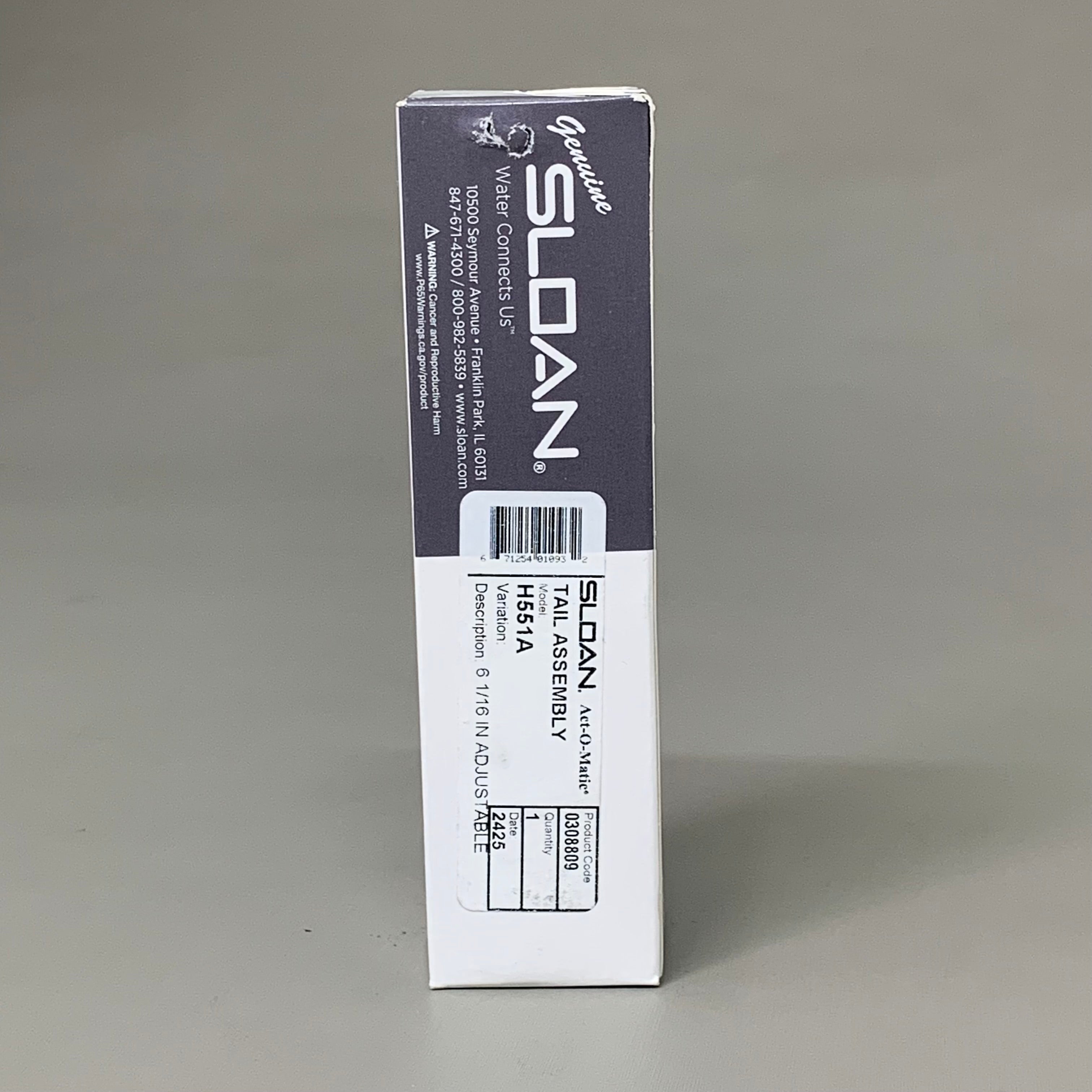 GENUINE SLOAN Tail Piece Assey Direct Replacement Part 6 1/6" Adjustable H551A