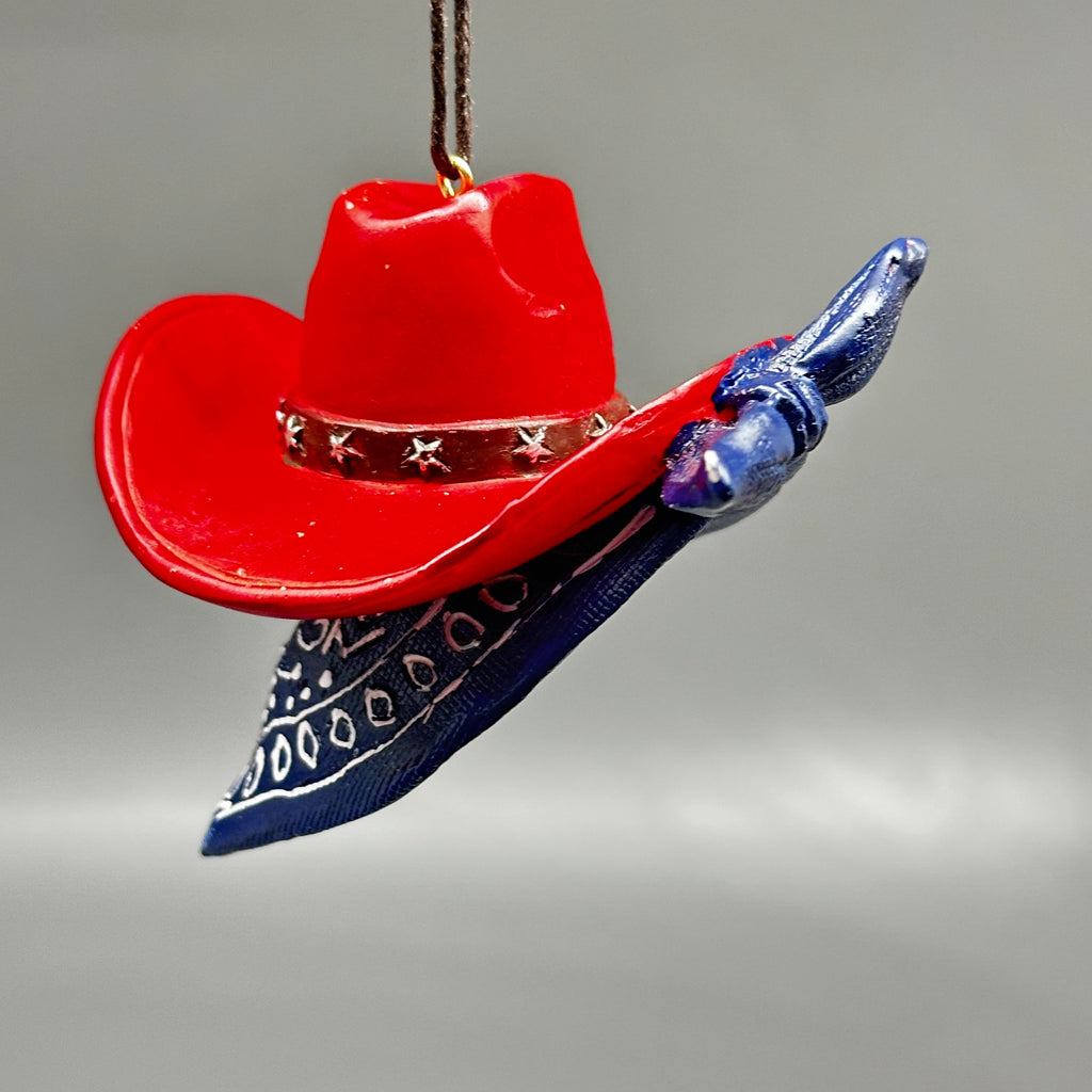 KURT S. ADLER Western Cowboy Hat Christmas Ornament E0959