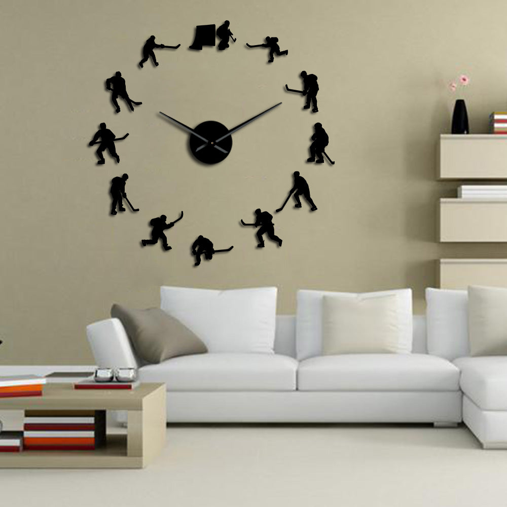 Frameless DIY Wall Clock 3D Mirror Wall Sticker