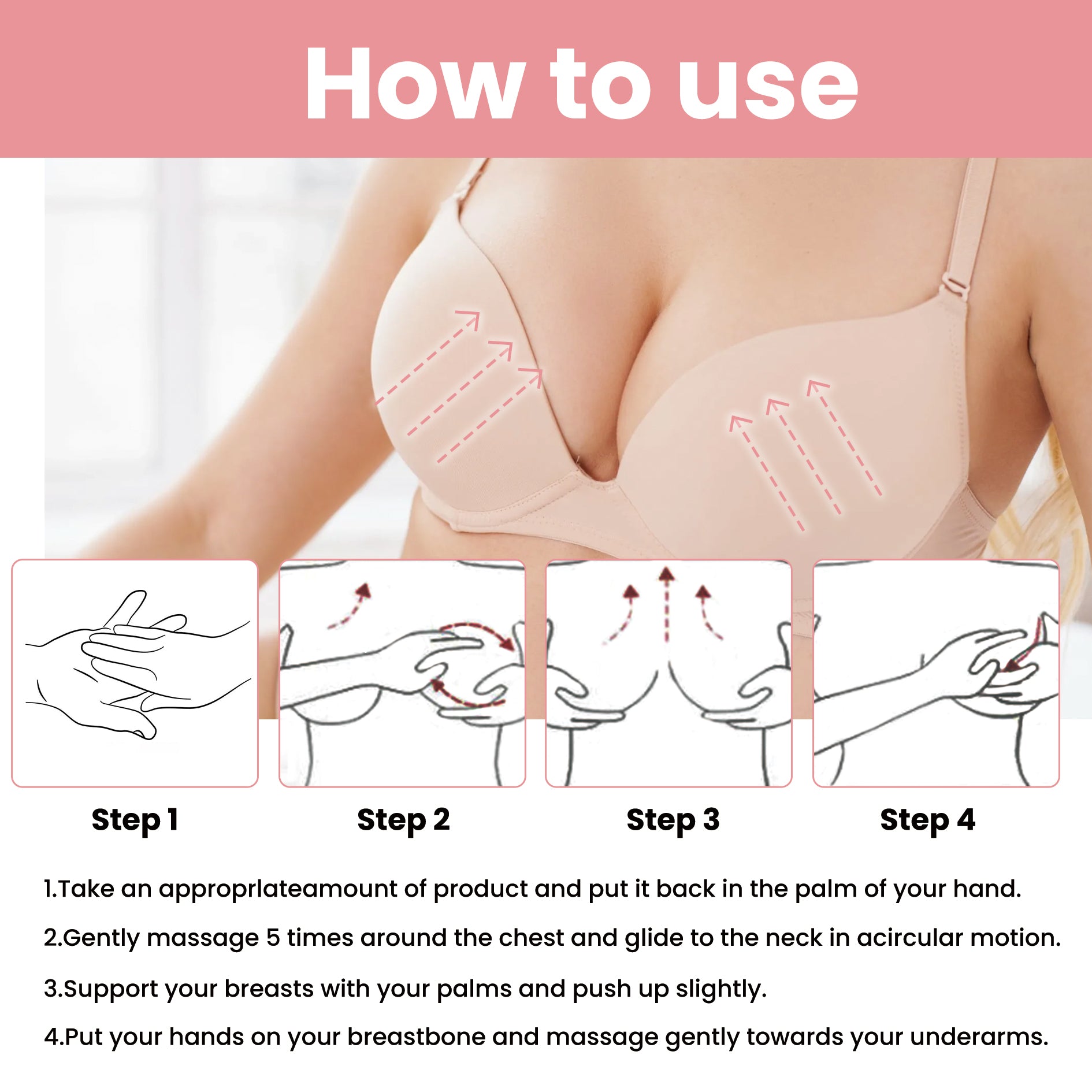 Beauty Massage Oil Breast Gentle Moisturizing Treatment Full And Firm Breast Volumizing Massage Treatment