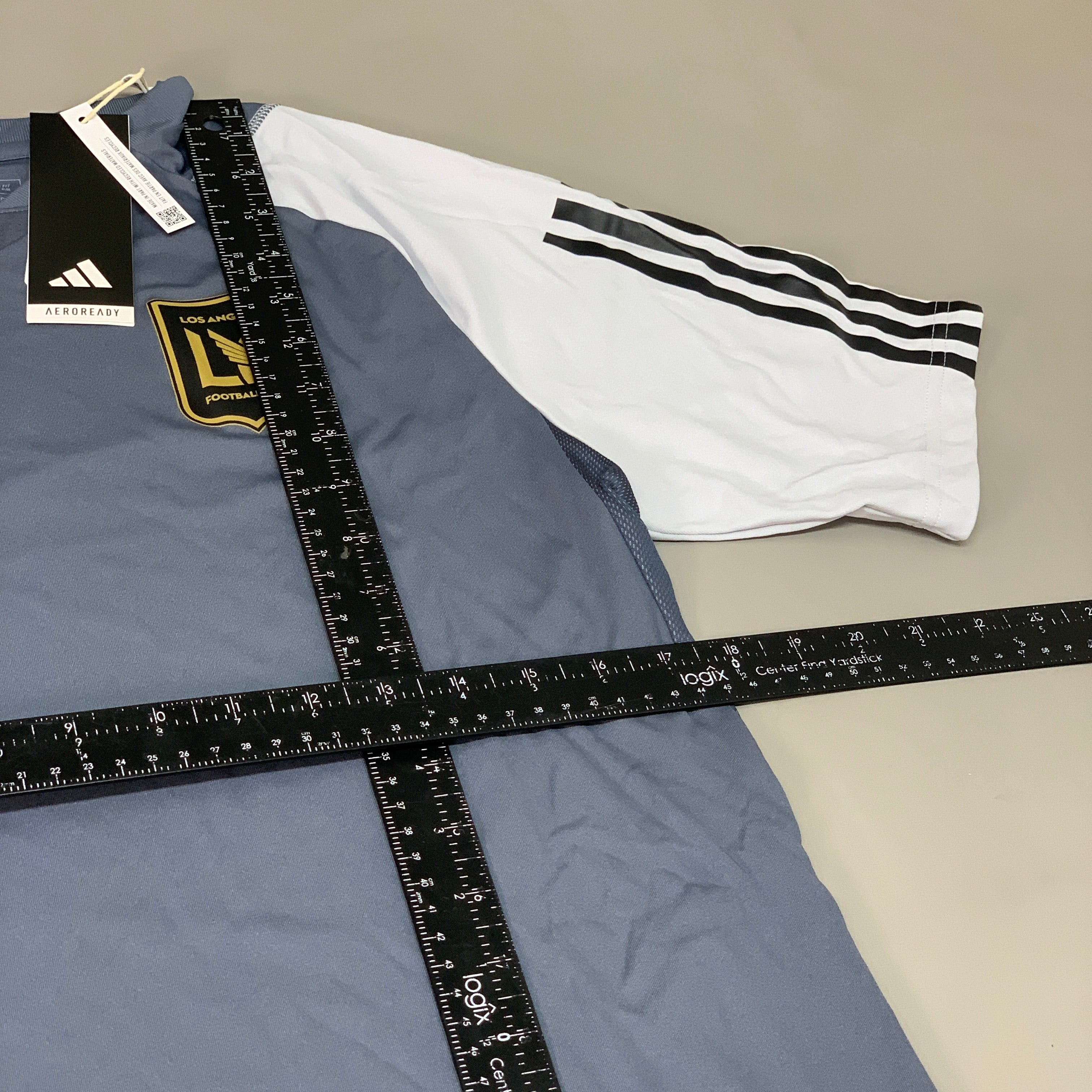 ADIDAS LosAngeles Football Club Training Jersey Short Sleeve Grey M 118436210