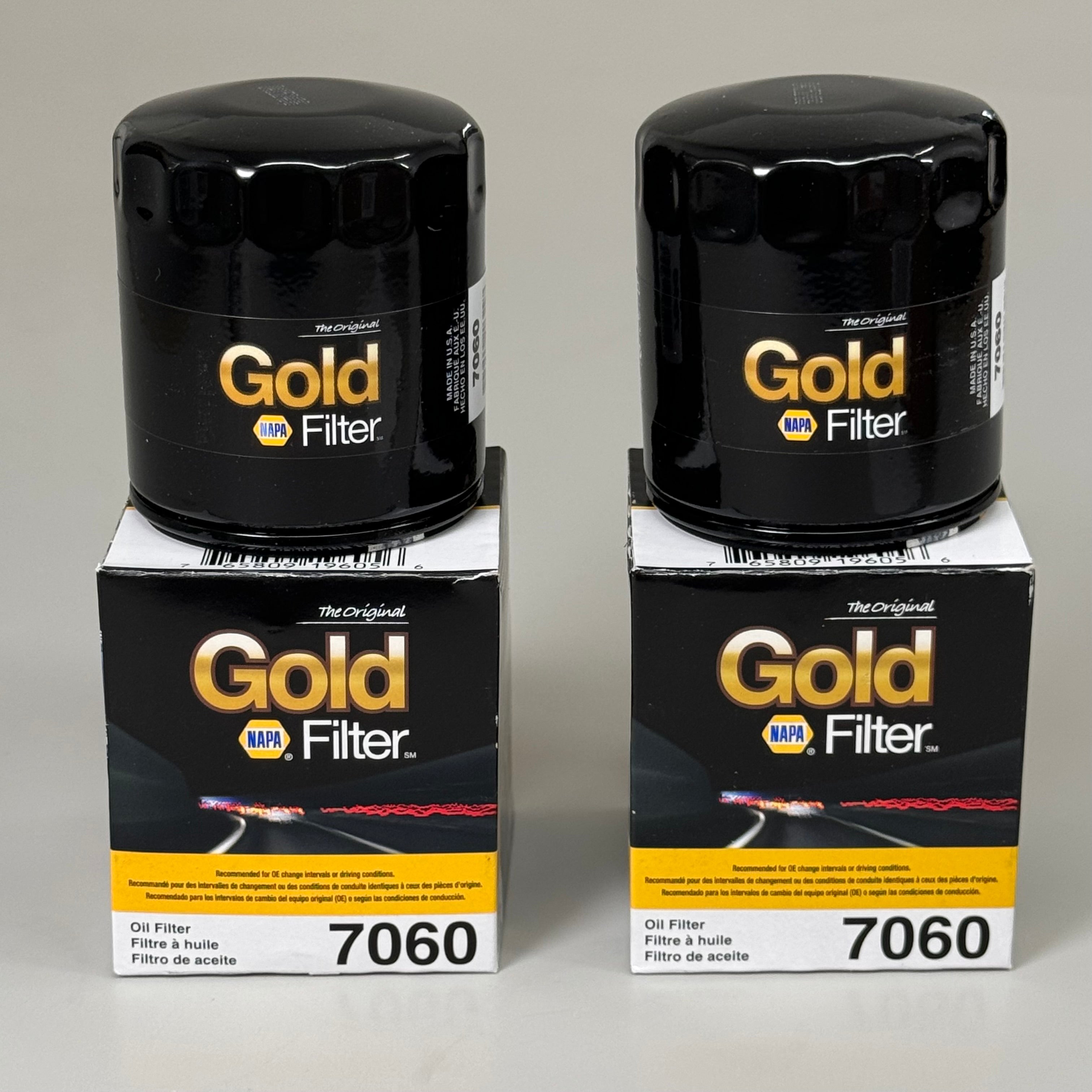 NAPA (2 PACK) The Original Gold Filter Enhanced Cellulose M22-1.5 Thread 7060
