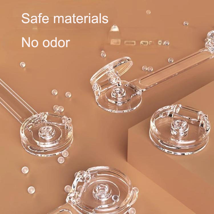 Infant and child safety lock buckle, anti opening drawer lock, cabinet door lock, refrigerator lock, multifunctional transparent