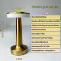 LED Retro Metal Desk Lamp USB Rechargeable Touch Desk Lamp Creative Bedside Night Light