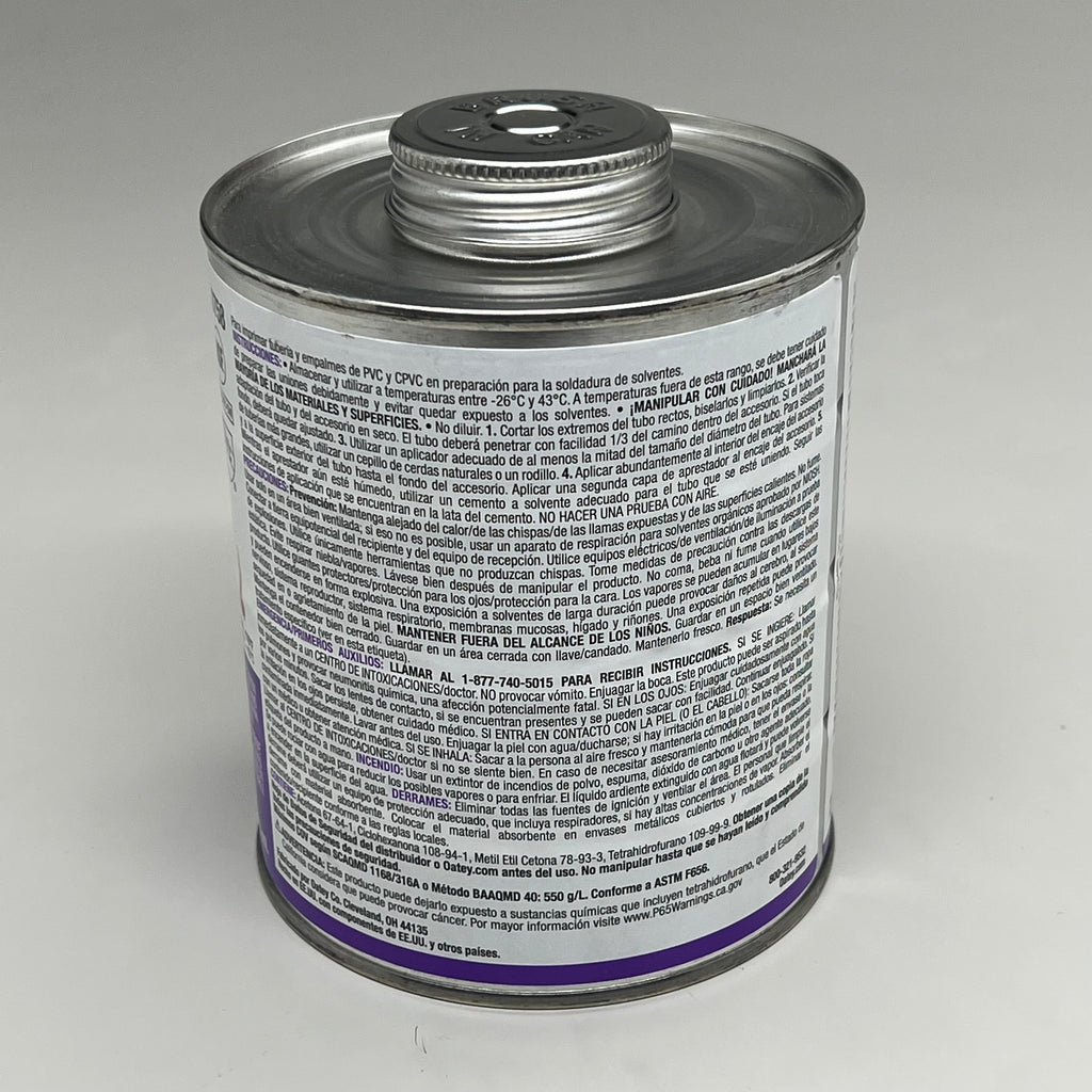 OATEY Aggressive Purple Primer CPVC & PVC Purple Tint 32 fl oz 30758