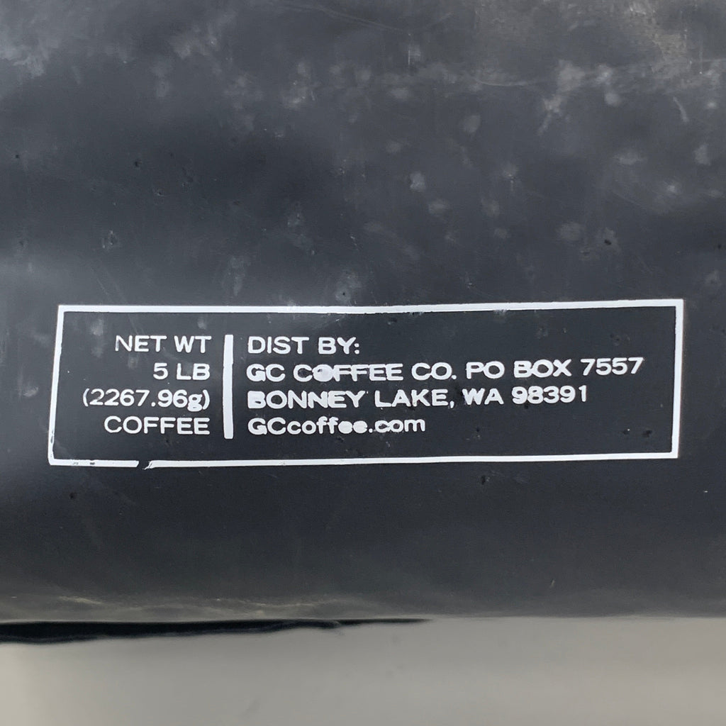 GC COFFEE CO. Stay Grounded Signature Blend Coffee Whole Beans 5 Pound Bag