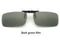 Cool Polarized Mirrored UV400 Lens Clips On Sunglasses Driving Night Vision Lens Sun Glasses Male Anti-UVA For Men Women