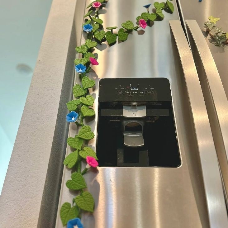 Morning Glory Magnets 3D printed artificial morning glory refrigerator sticker decoration