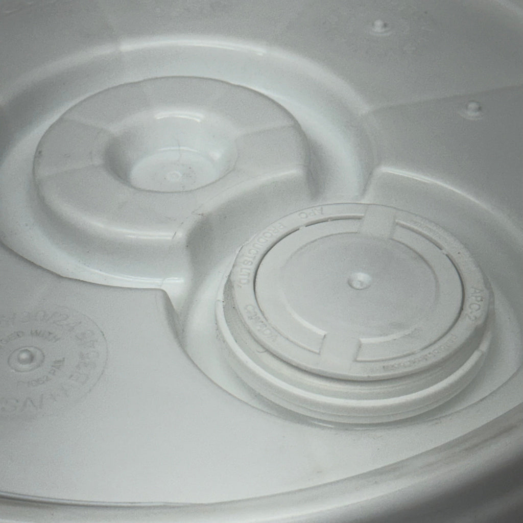 LETICA Tank Bucket Caps (10 Pack) L3100 12”Dx1 1/2”H Plastic White