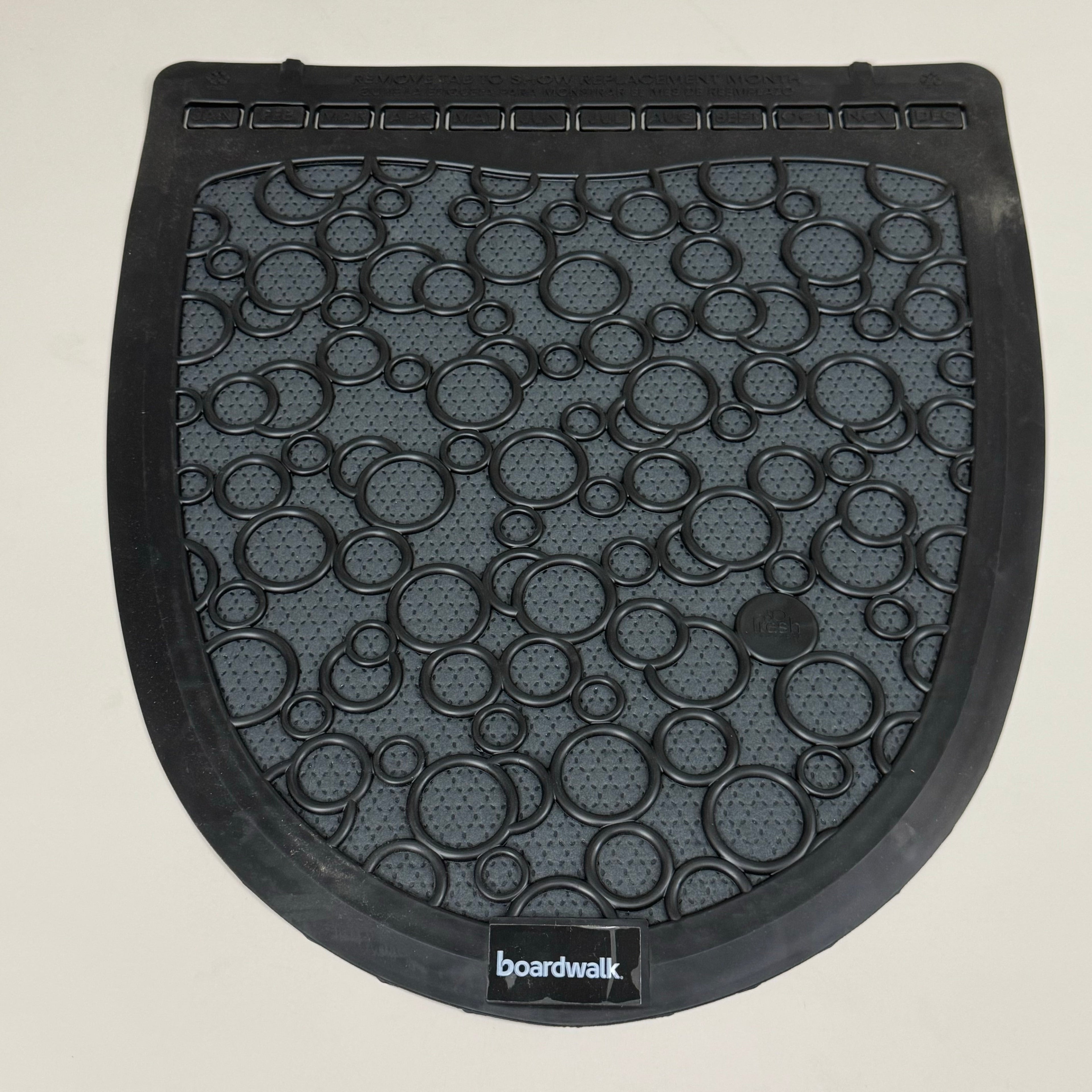 BOARDWALK (6 PACK)Urinal Mats 2.0 Include Month Markers for Replacing 17.5"x20"