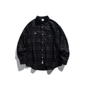 Loose casual checkered long sleeved shirt for men and women