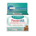FeverAll Jr. Strength Acetaminophen Suppositories 325 mg (6 ct) for Ages 6–12 Years