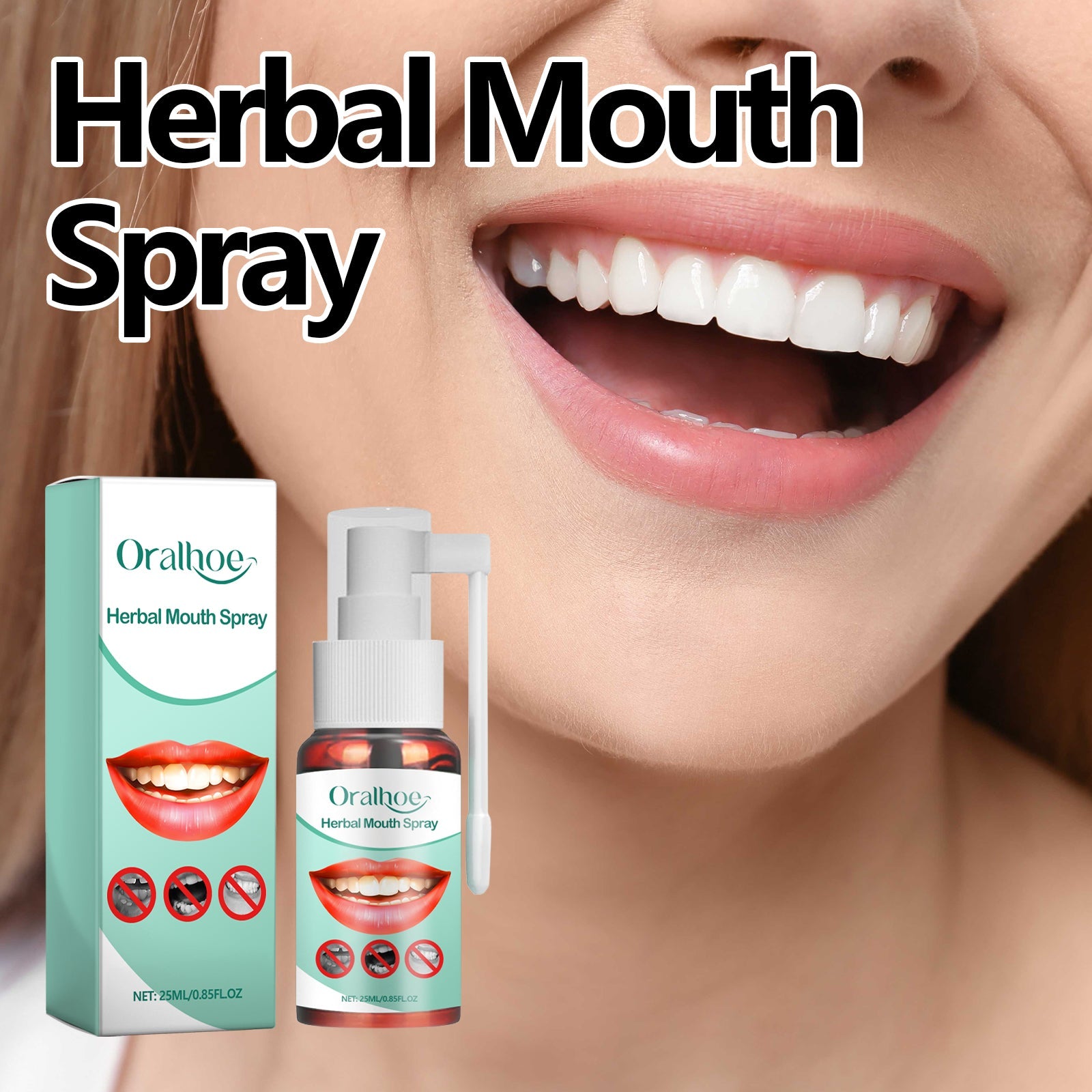 Herbal Mouth Spray, Refreshing Breath Repair Swollen Gums Relieve Oral Ulcer Yang Portable Spray