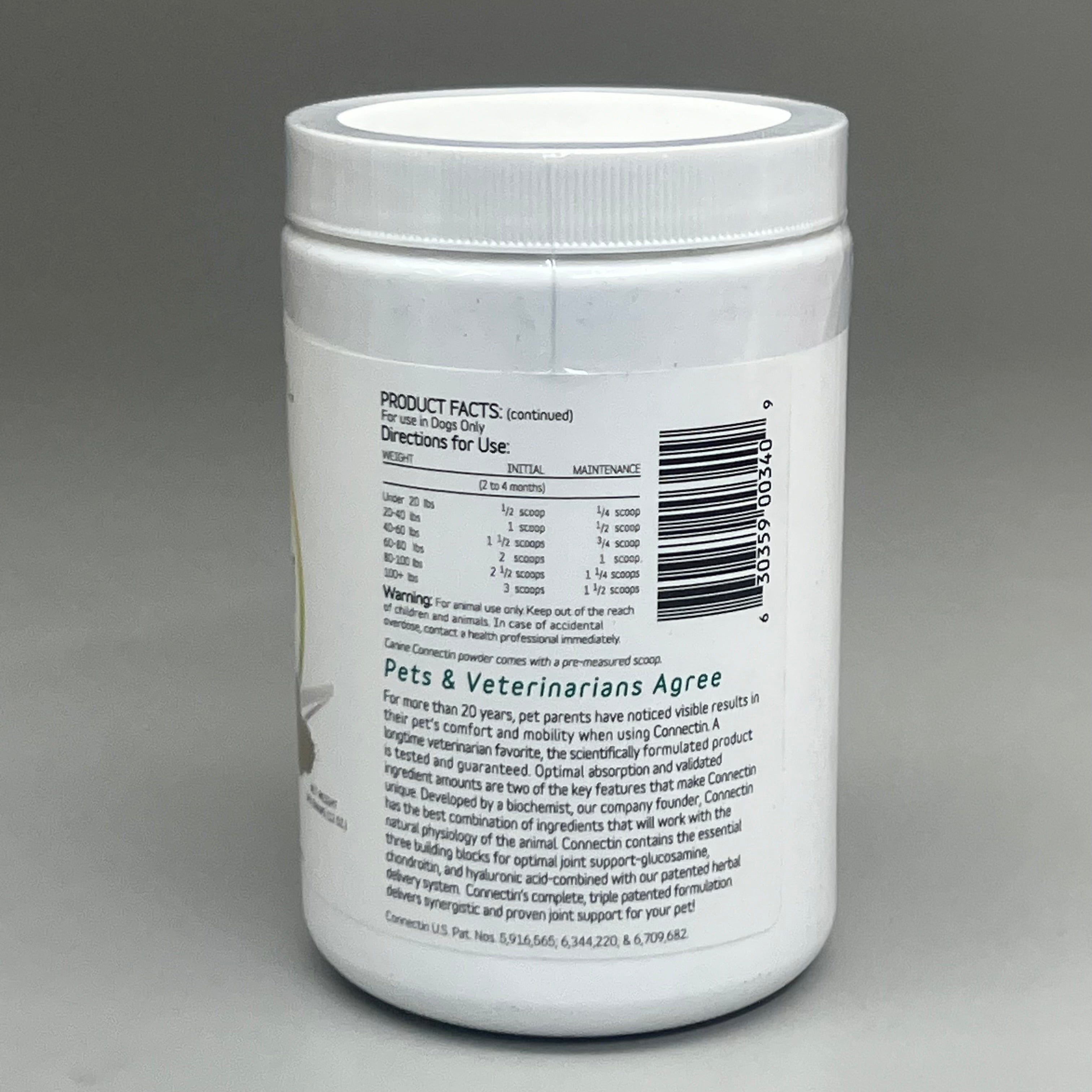CONNECTIN Hip & Joint Powder Comfort & Mobility Dog Supplement 12 oz ea 12/26