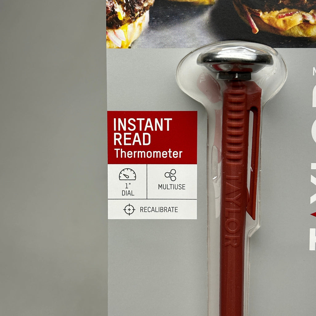 TAYLOR (2 PACK) Instant Read Thermometer With Sleeve Red 5989N (New)