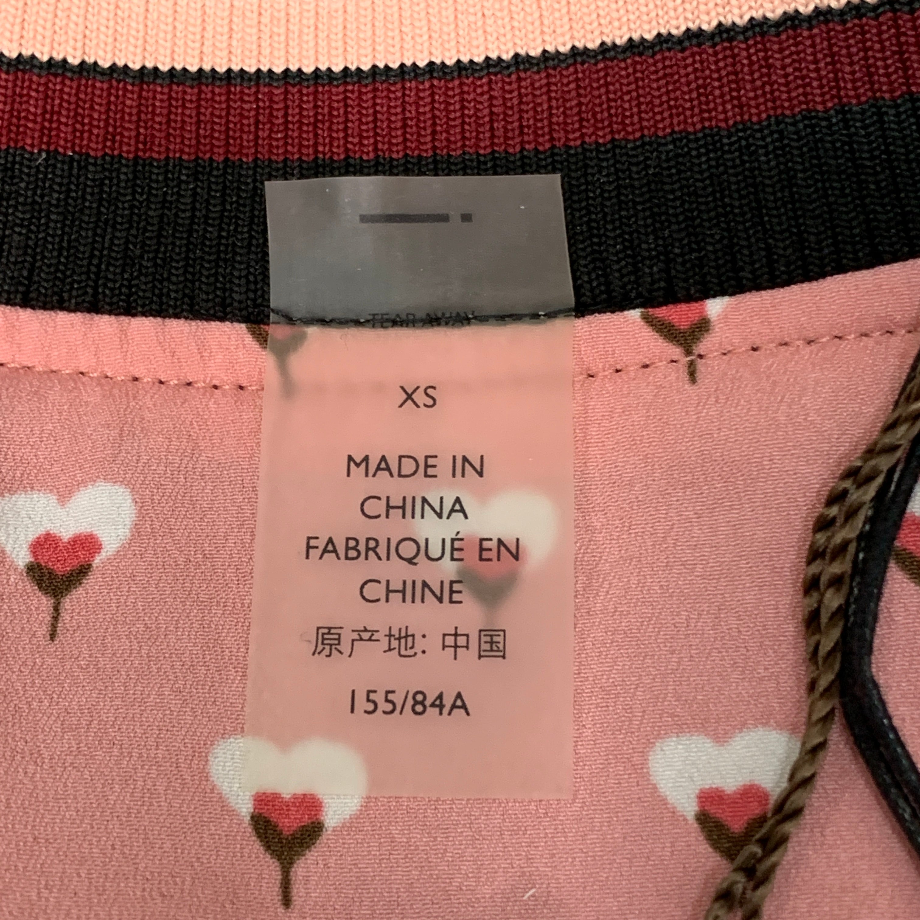 COACH Crystal Reversible Floral Print Kids Jacket Sz XS Maroon/Pink F67460 (New)