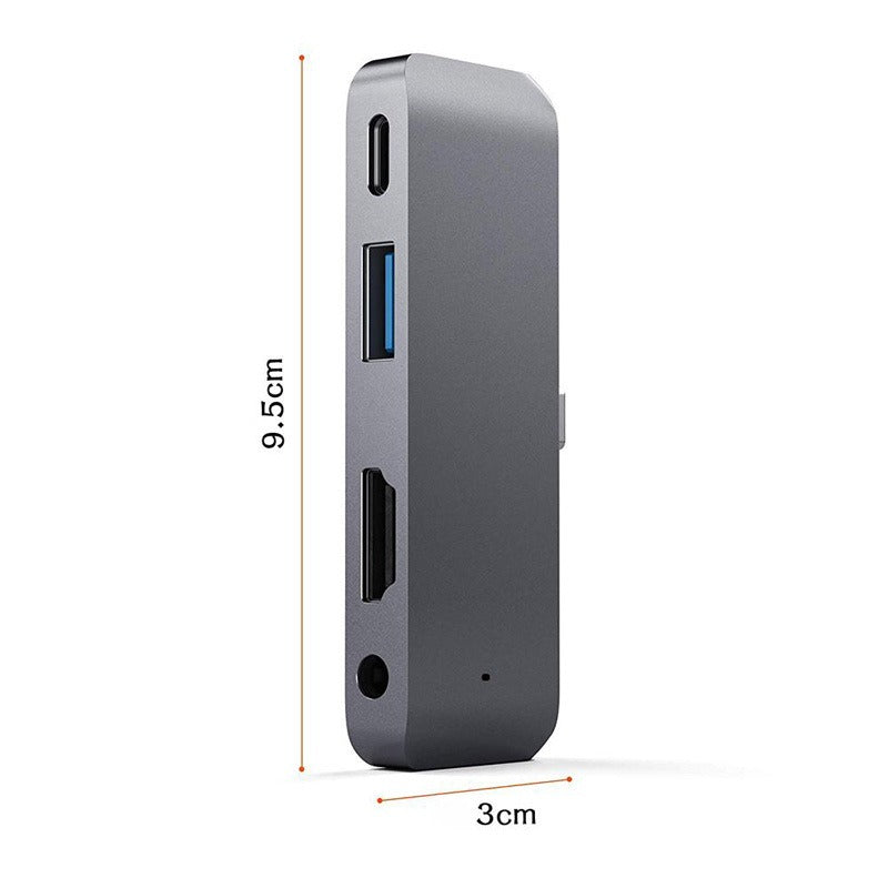 Suitable for iPad Pro Hub USB-C to HDMI+3.5+USB+PD Hub Type-C docking station