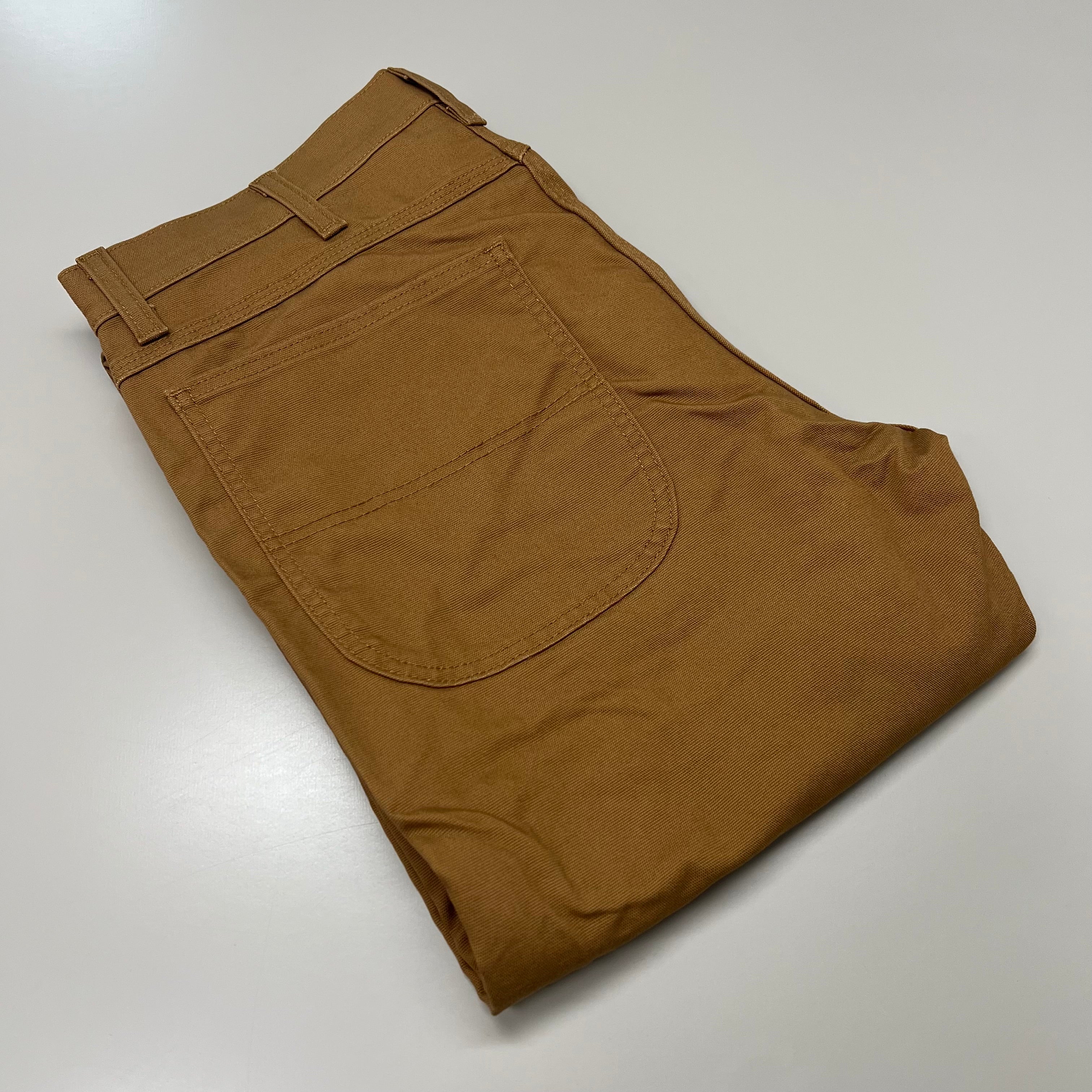 DICKIES Flex Regular Fit Double Knee Pant Men's Sz 38X34 Stonewashed Brown Duck