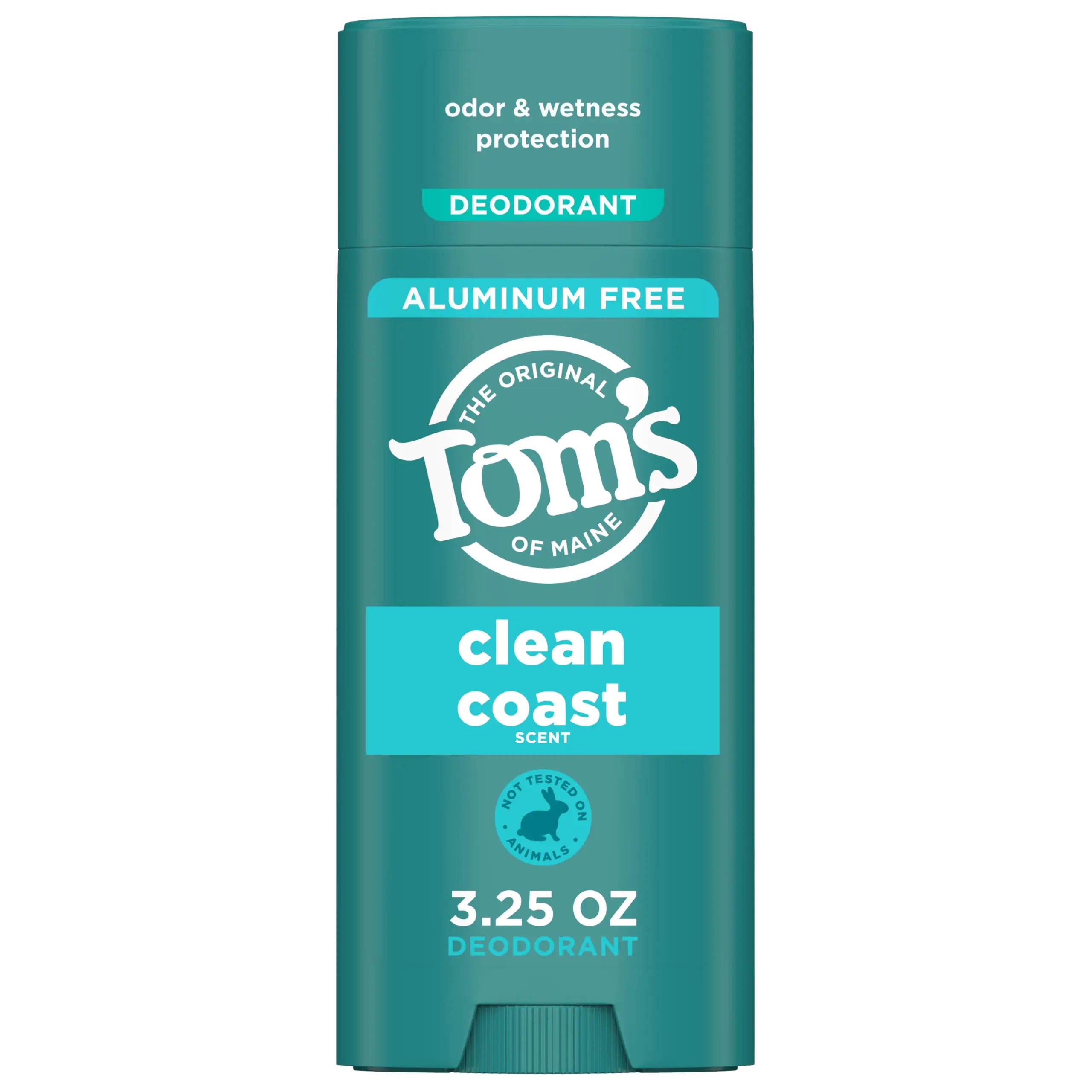 Tom’s of Maine Clean Coast Aluminum Free Natural Deodorant For Women & Men | Goes on Clear | Odor & Wetness Protection | Naturally Derived and Moisture-Locking Ingredients | 3.25 oz 3.25 Ounce (Pack of 1)