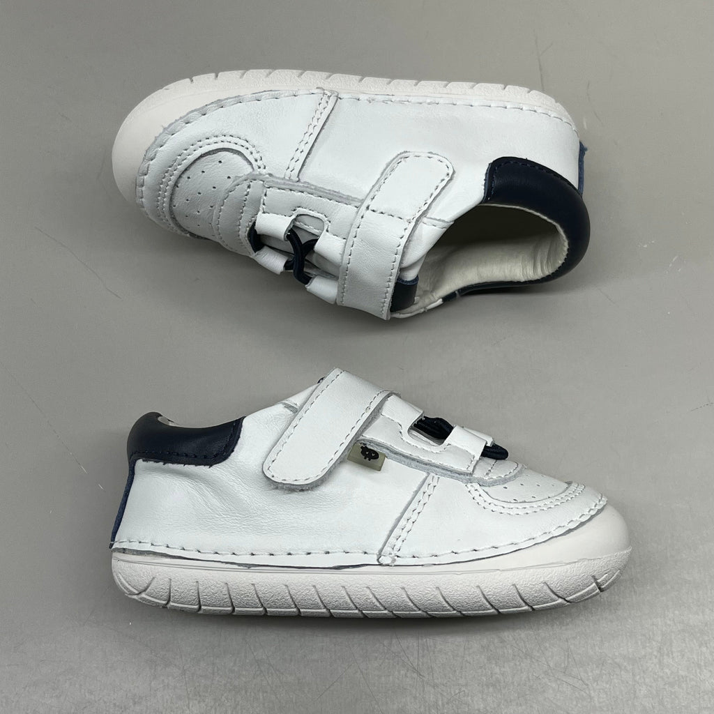 OLD SOLES Baby Rebel Pave Leather Shoe Sz 21 US 5 Snow/Navy #4090