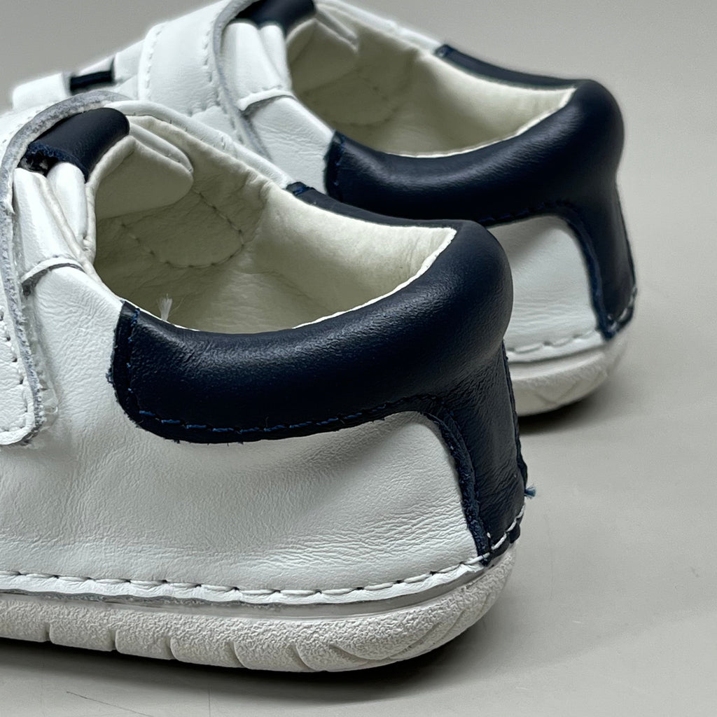 OLD SOLES Baby Rebel Pave Leather Shoe Sz 21 US 5 Snow/Navy #4090