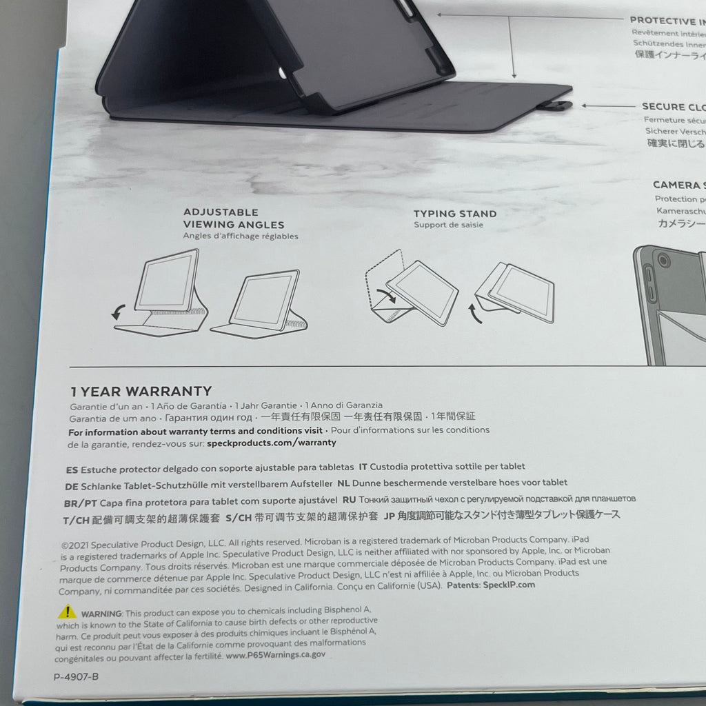 SPECK Balance Folio Case – 10.2” iPad ONLY (7th/8th/9th Gen 2019–2021) – NOT 9.7”
